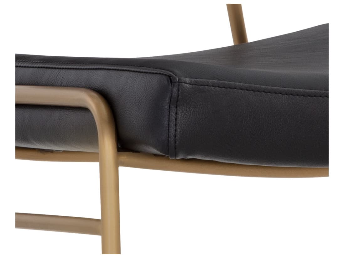 Sunpan Brinley Black Upholstered Side Dining Chair