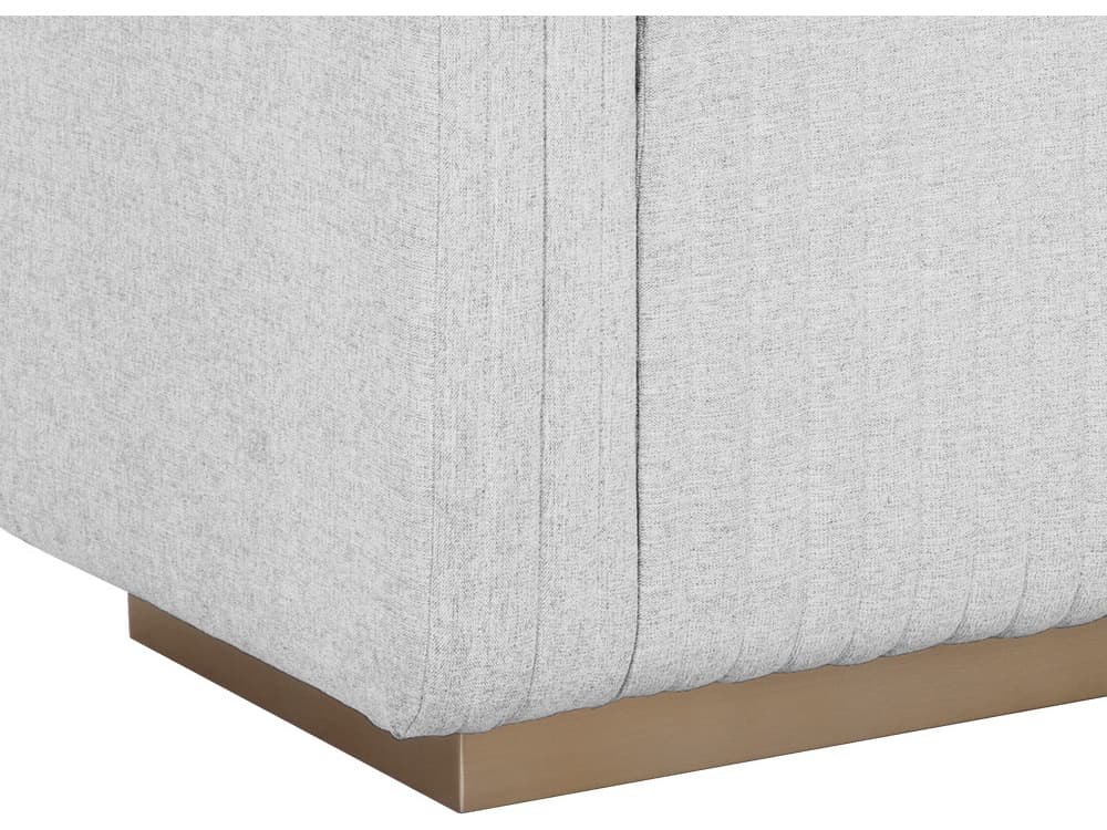 Sunpan Odette Ernst Silverstone Gray Upholstered Accent Bench