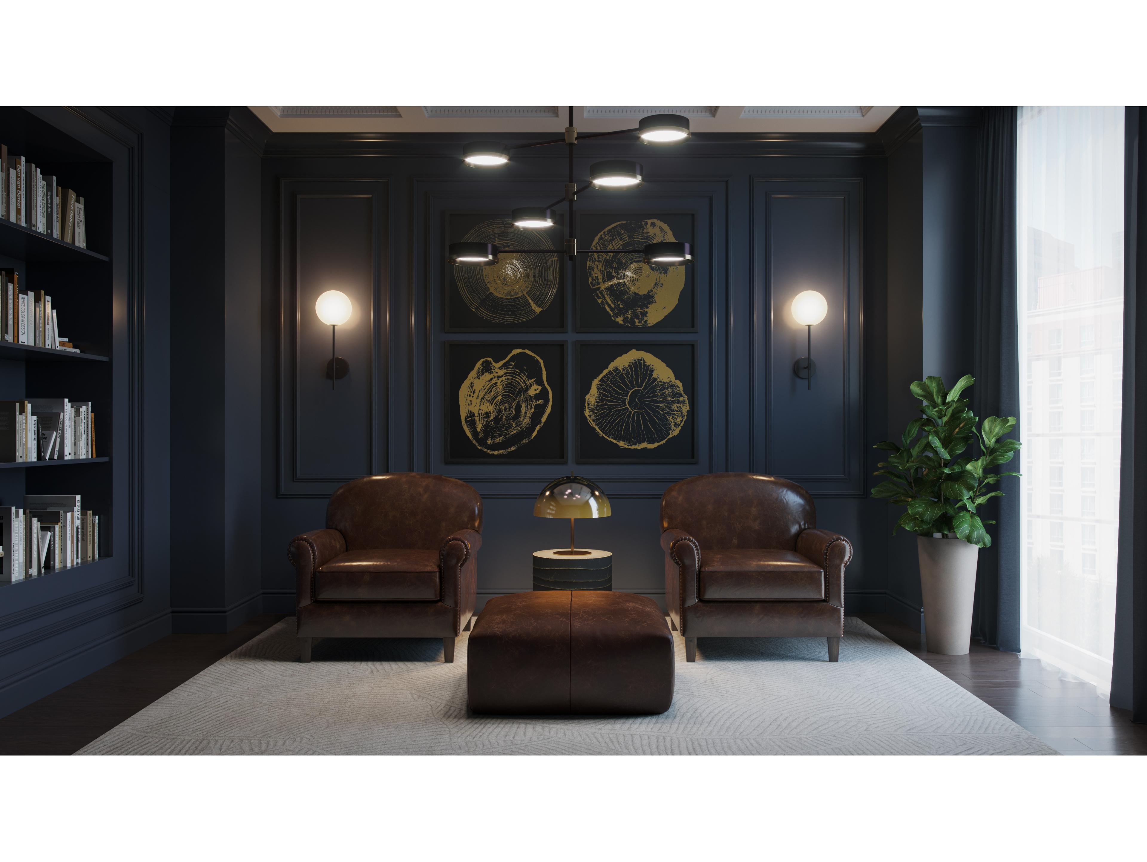 Sunpan Bastoni Brown Leather Club Chair