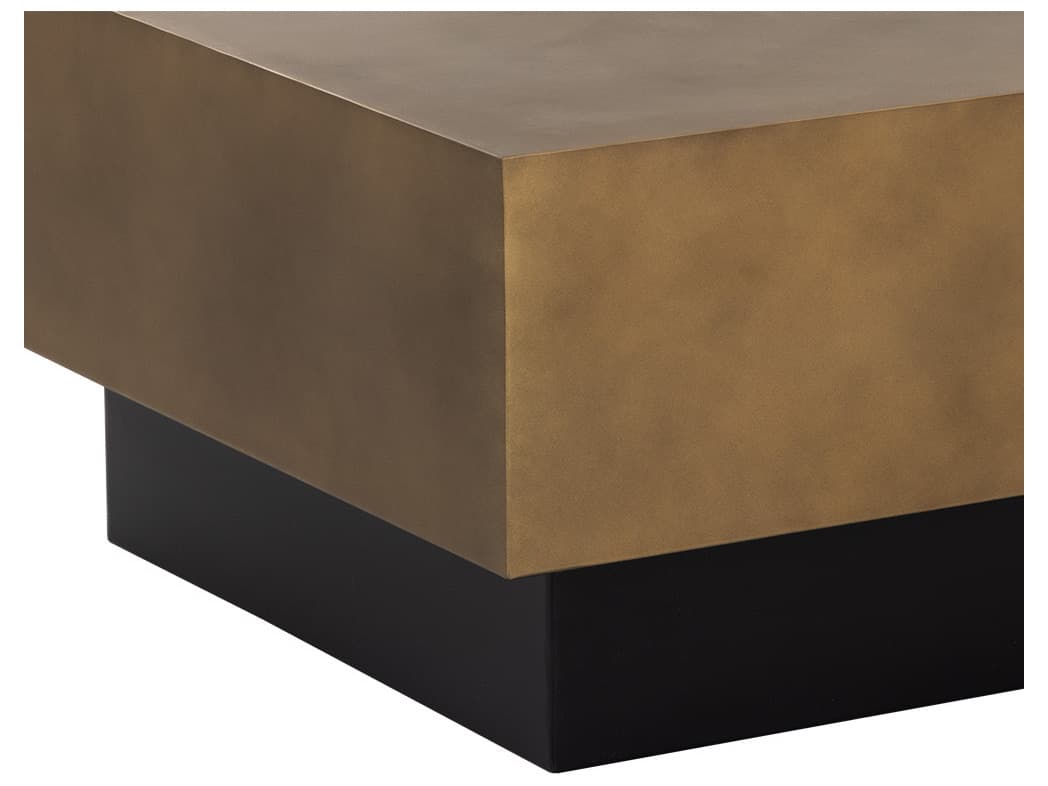 Sunpan Blakely Rectangular Metal Gold Coffee Table