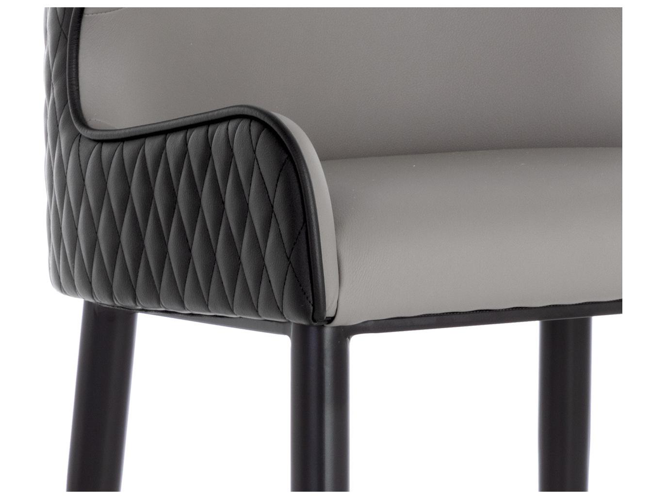 Sunpan Gianni Dillon Stratus Black Faux Leather Bar Stool