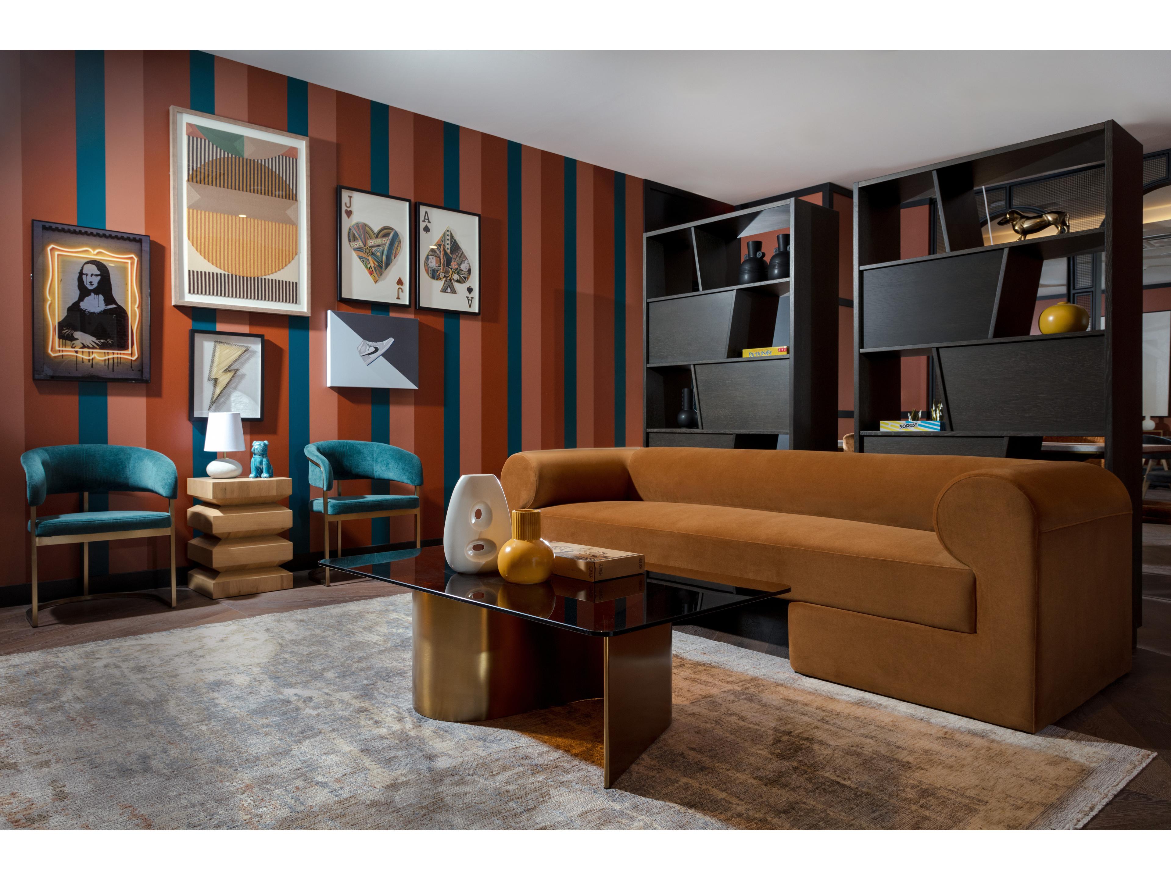 Sunpan Marris Blue Upholstered Arm Dining Chair