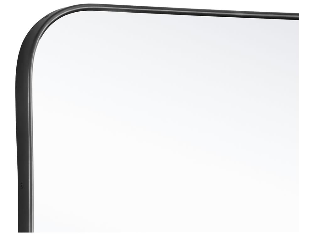 Sunpan Calabasas Black Wall Mirror Rectangular