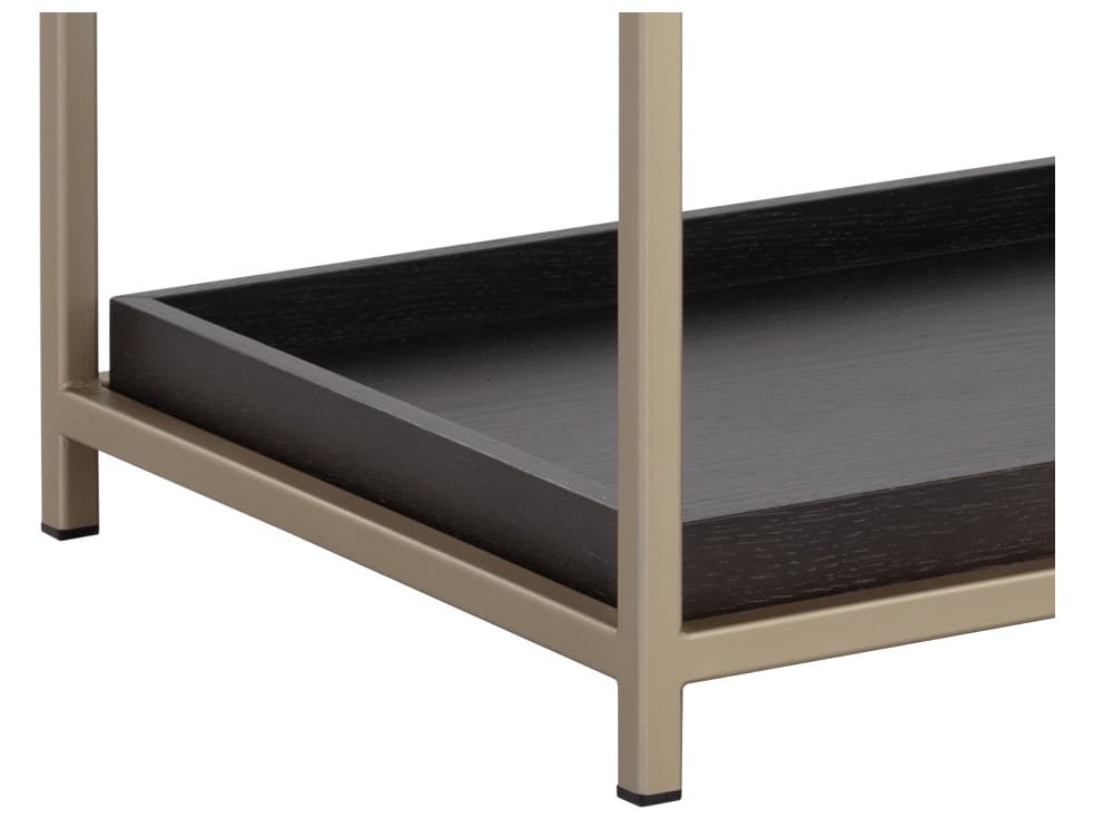 Sunpan Rebel 1-Drawer Black Oak Wood Nightstand