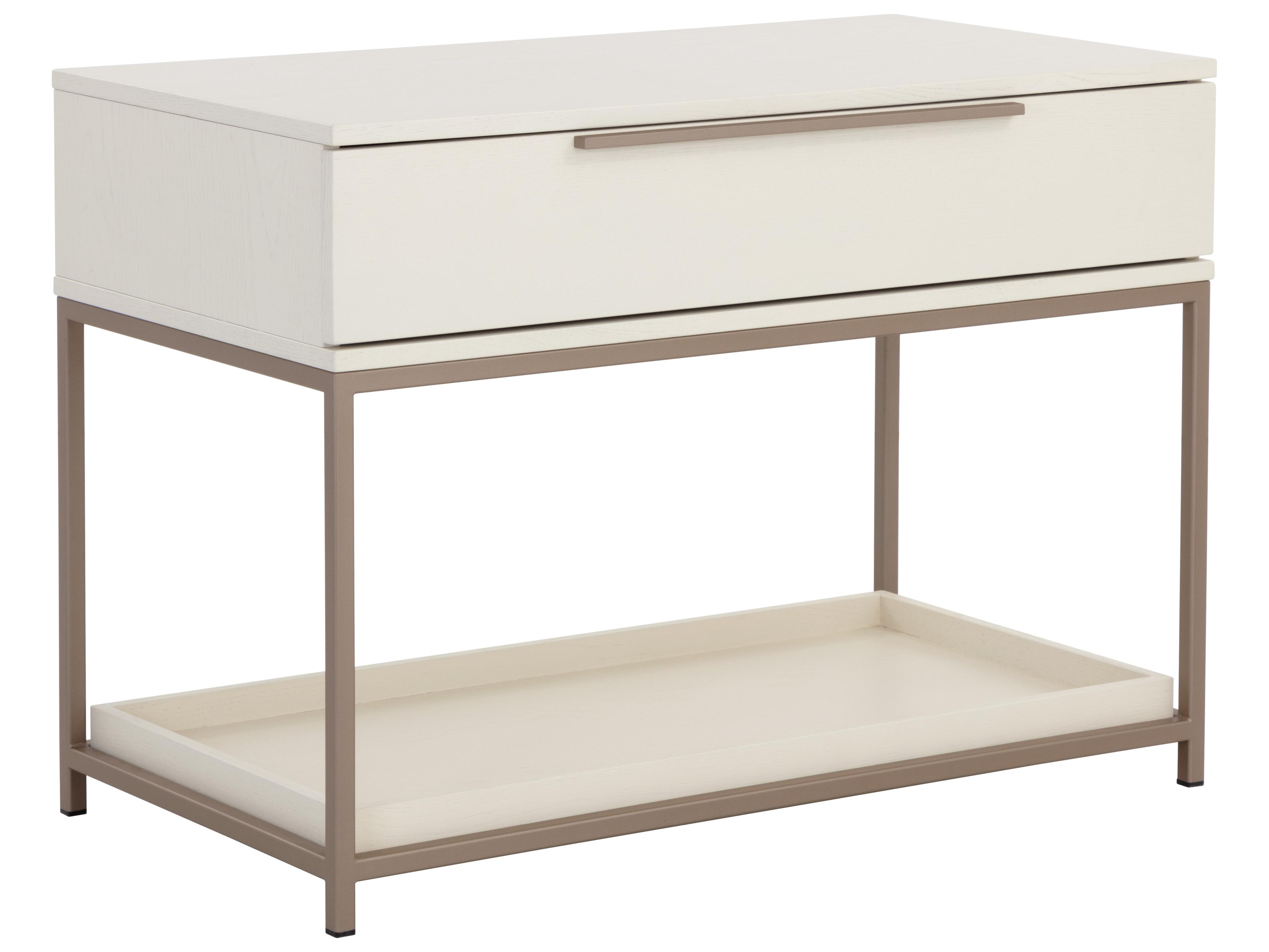 Sunpan Rebel 1-Drawer Cream Nightstand