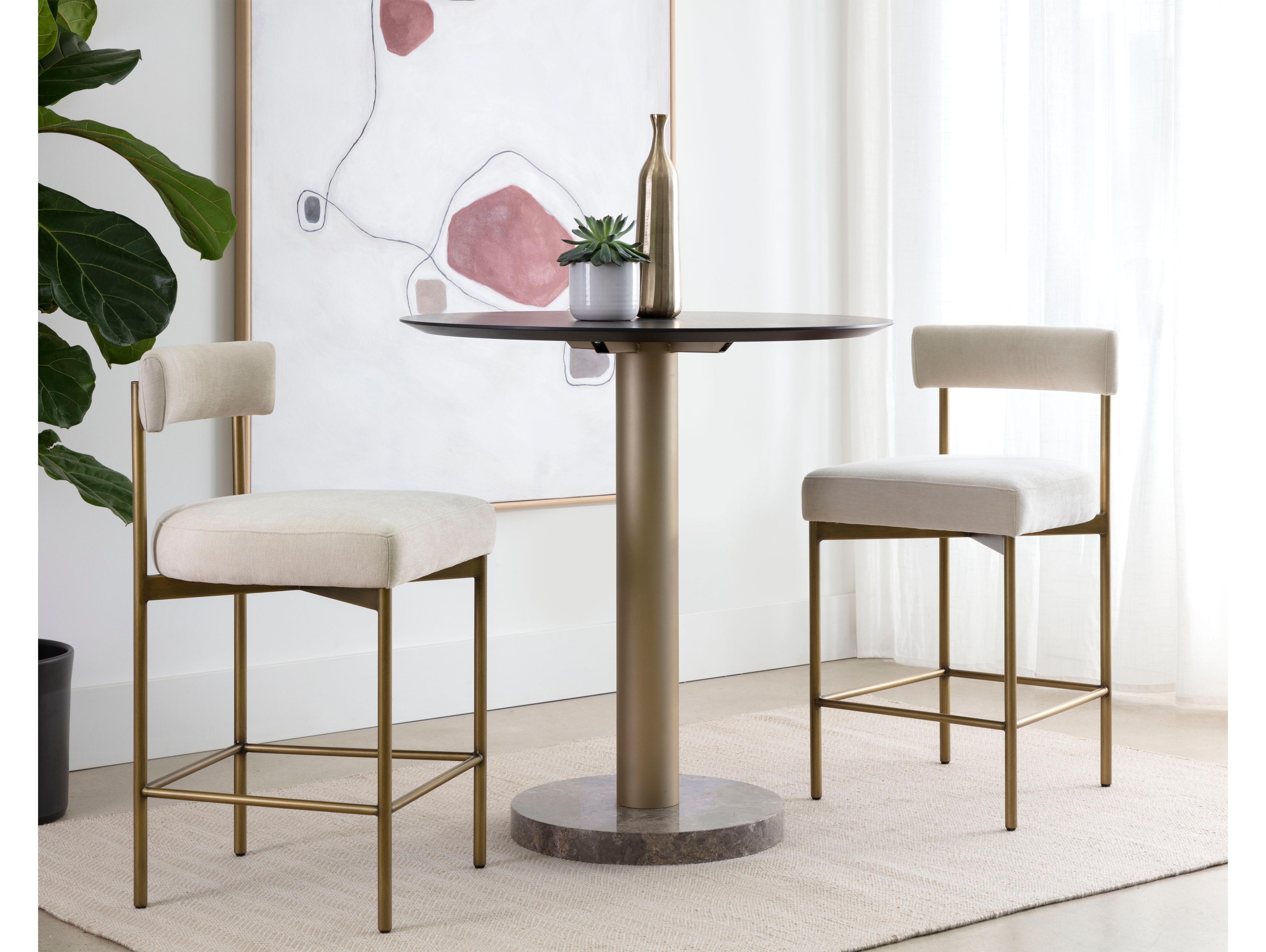 Sunpan Seneca Cream Upholstered Counter Stool