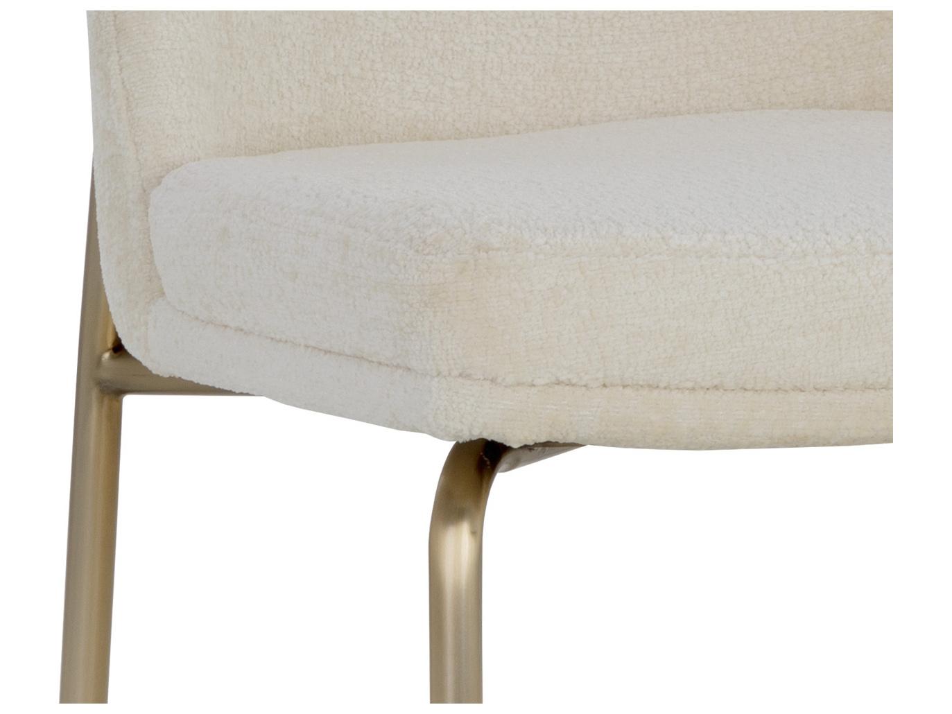 Sunpan Zeke White Upholstered Side Dining Chair