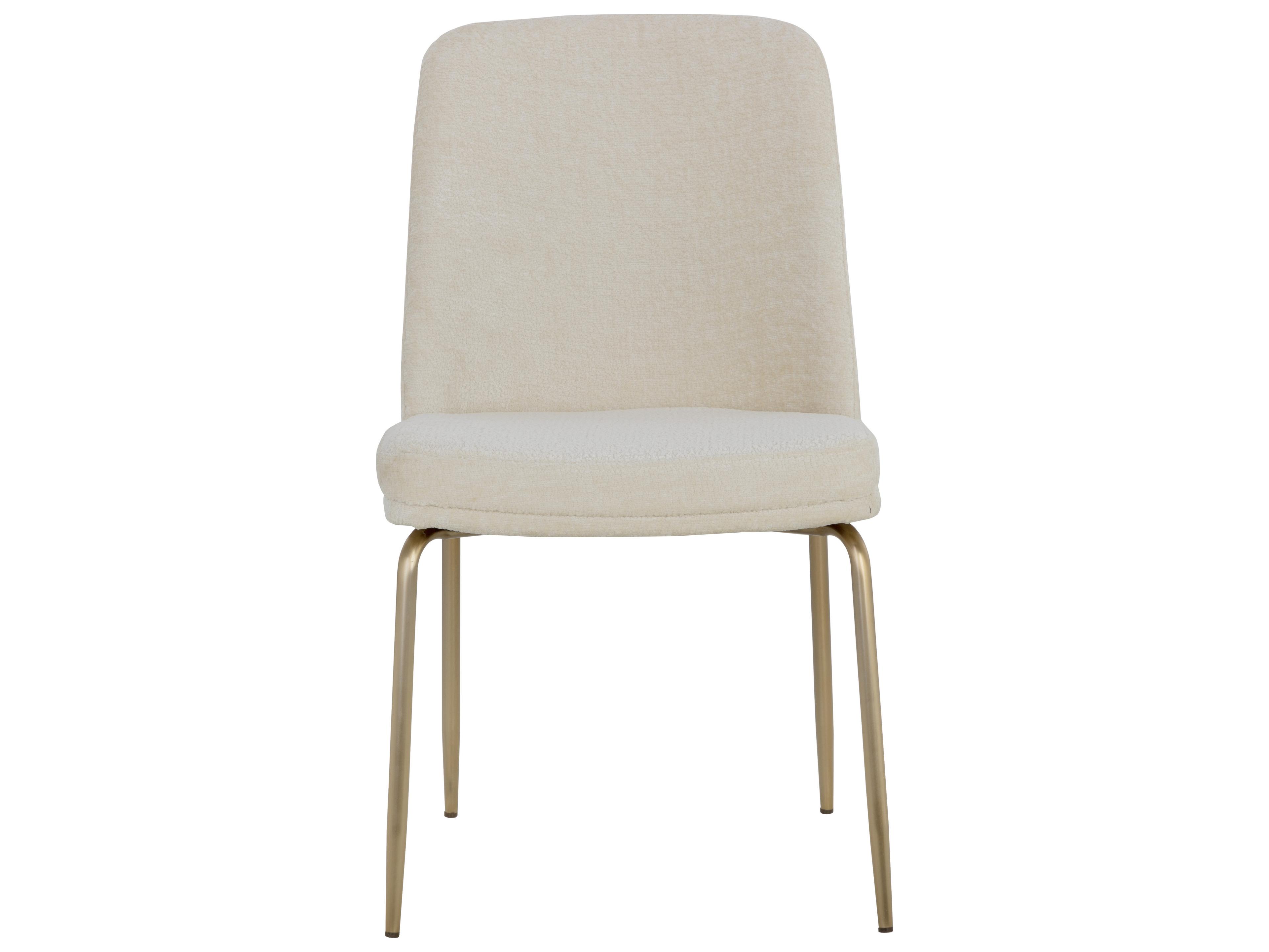 Sunpan Zeke White Upholstered Side Dining Chair