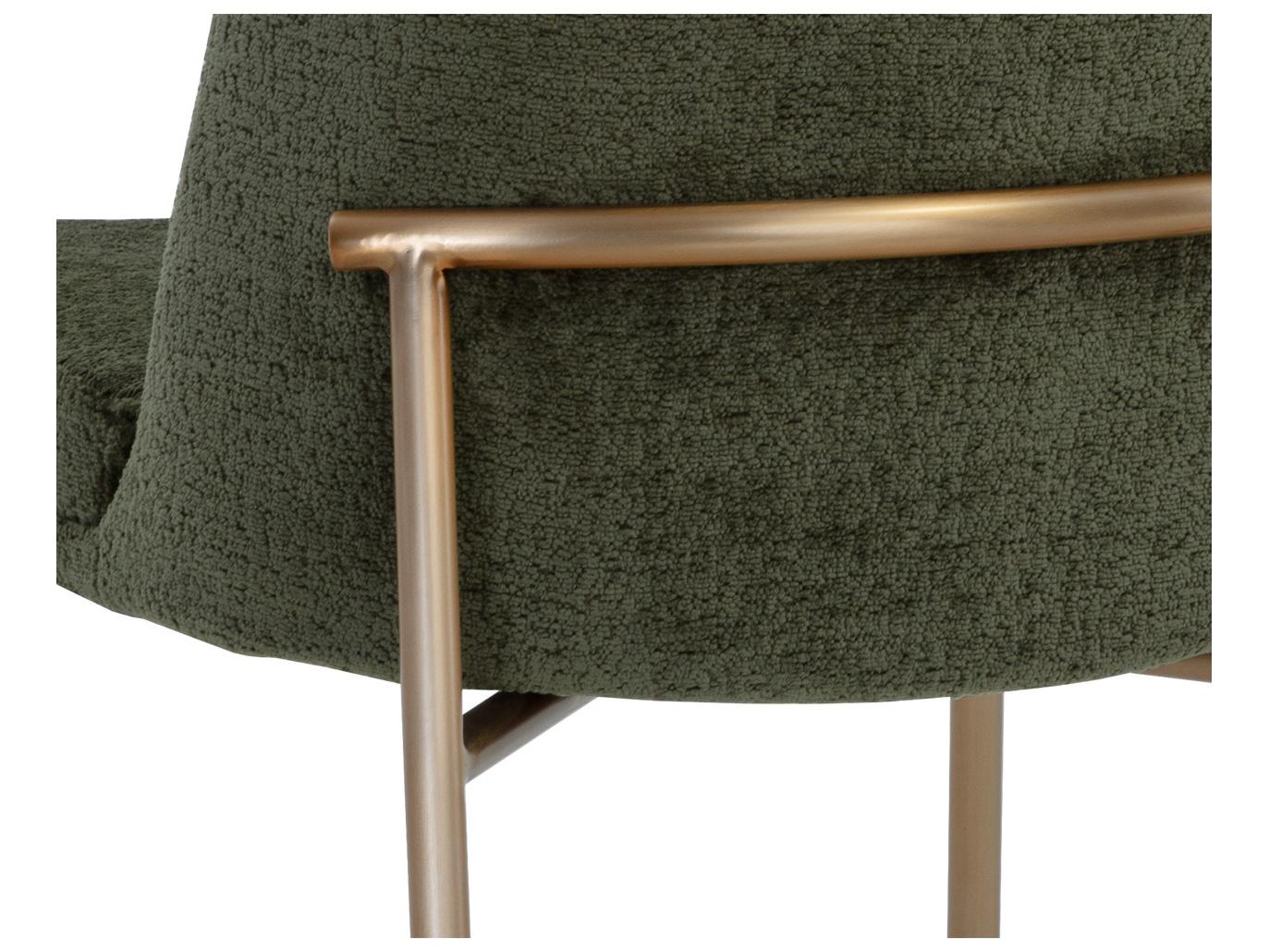 Sunpan Zeke Green Upholstered Side Dining Chair