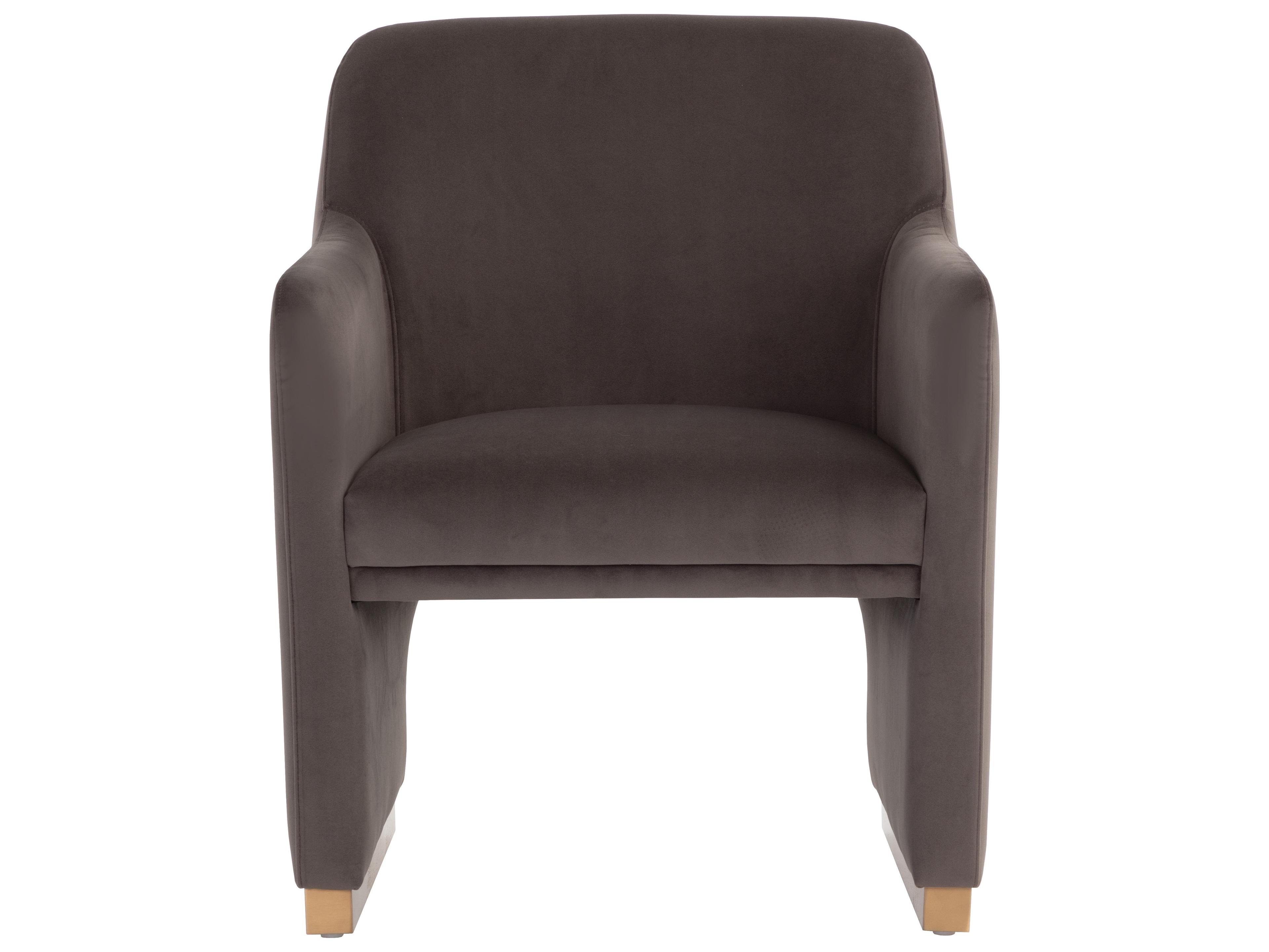 Sunpan Jaime Meg Ash Upholstered Arm Dining Chair
