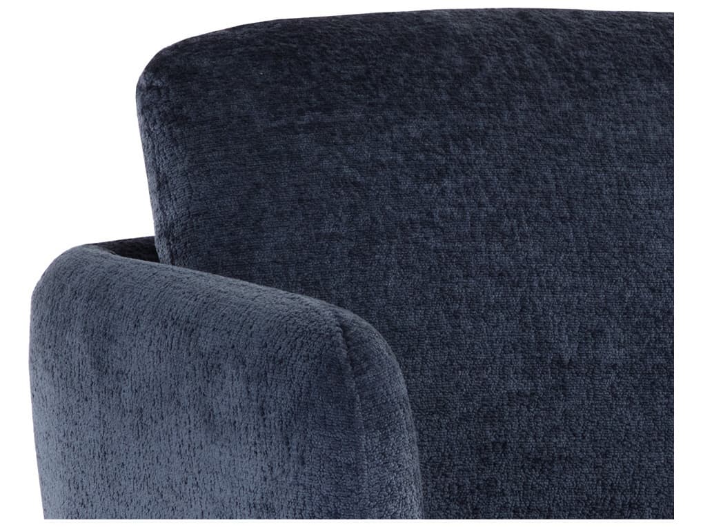 Sunpan Gilley Swivel Blue Fabric Accent Chair