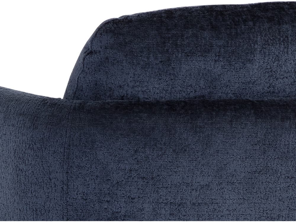 Sunpan Gilley Swivel Blue Fabric Accent Chair