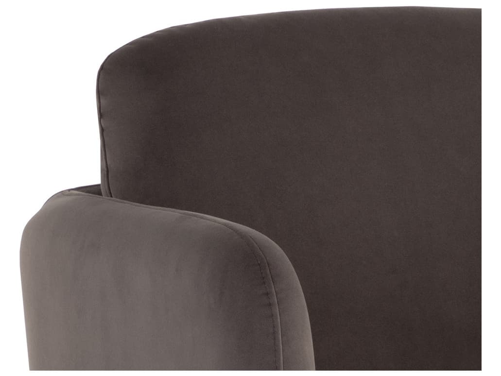 Sunpan Gilley Swivel Brown Fabric Accent Chair