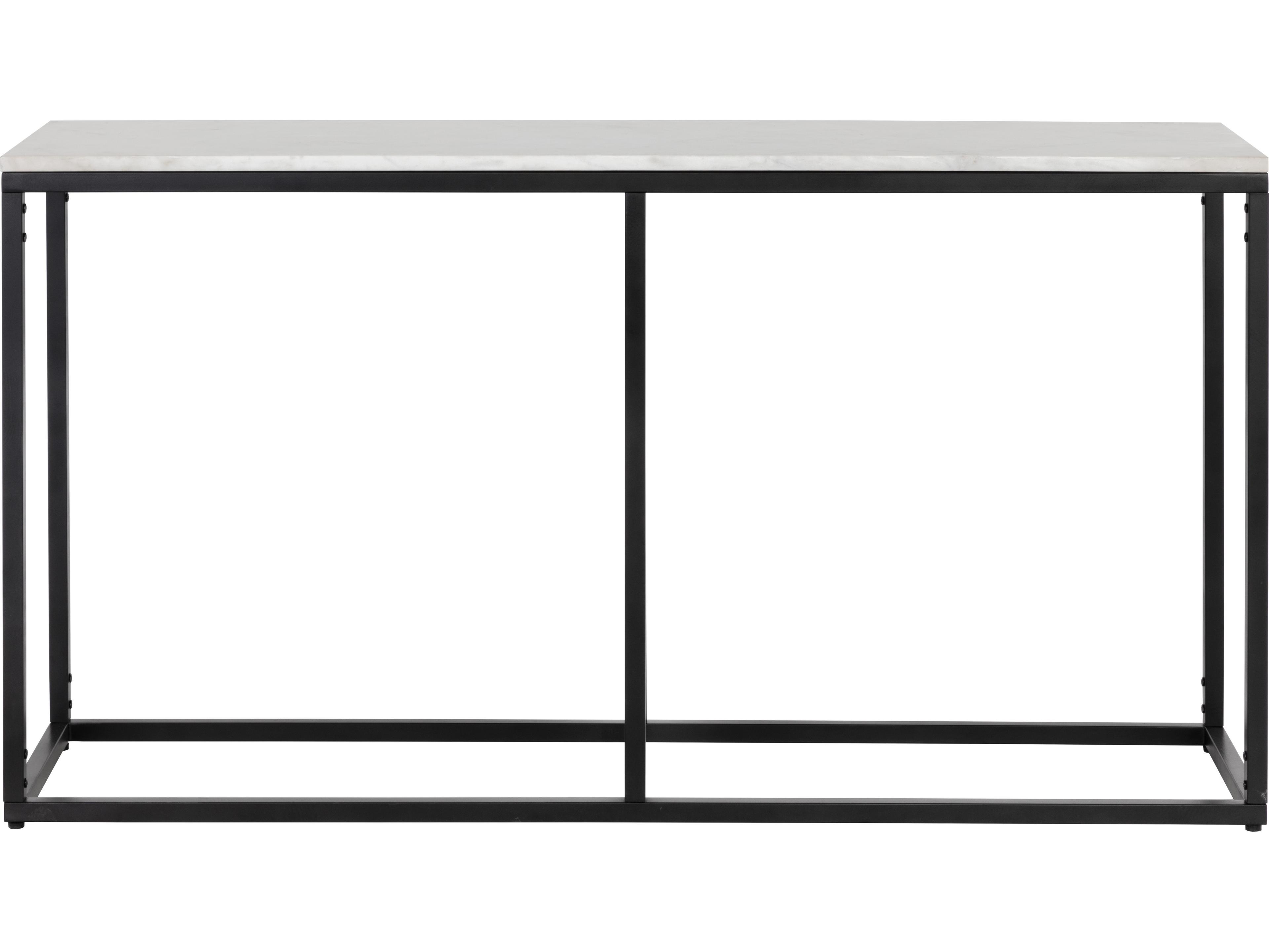 Sunpan Ellery Rectangular Marble Matte Black Console Table