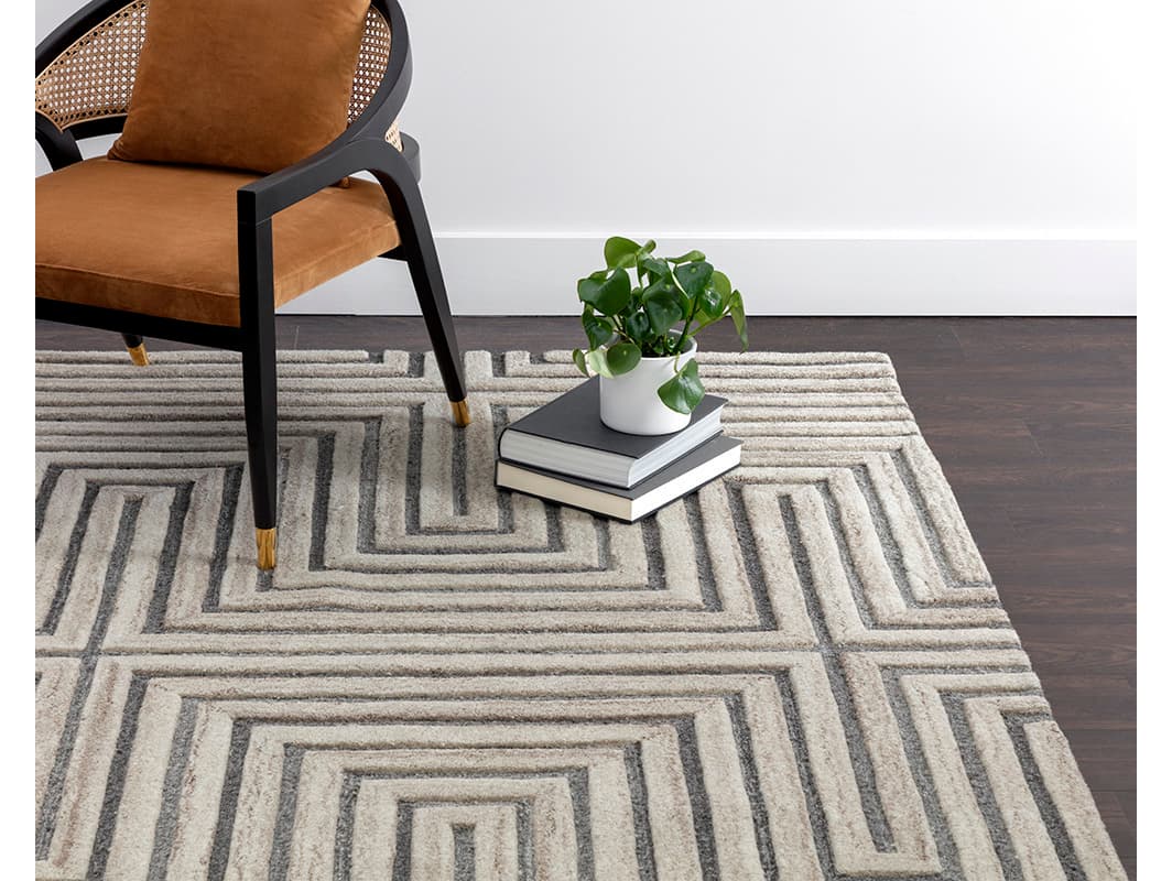 Sunpan Oslow 120" x 96" Geometric Area Rug