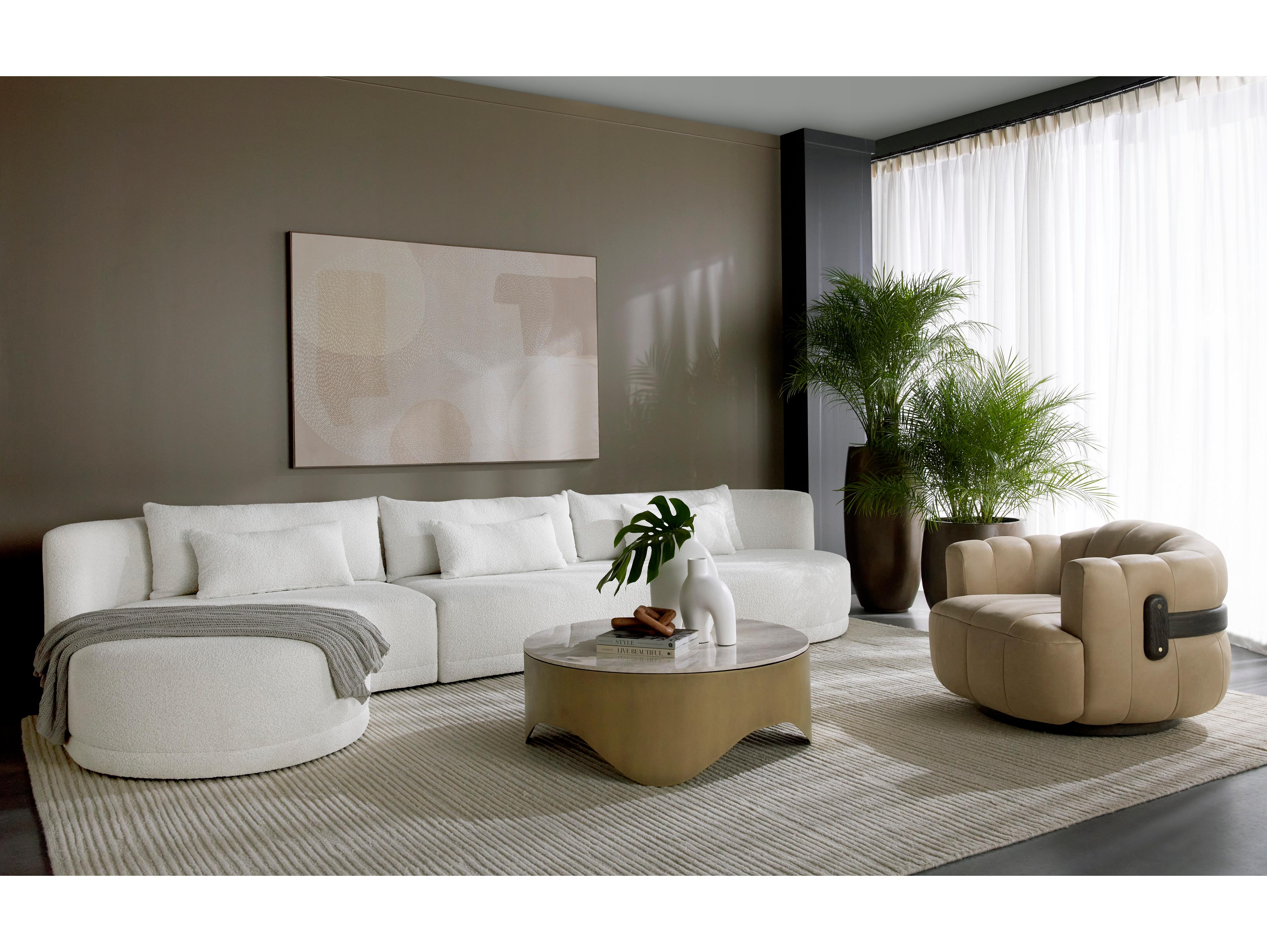 Sunpan Deva Hand-Tufted Rug in Ivory in 10 ' x 14'