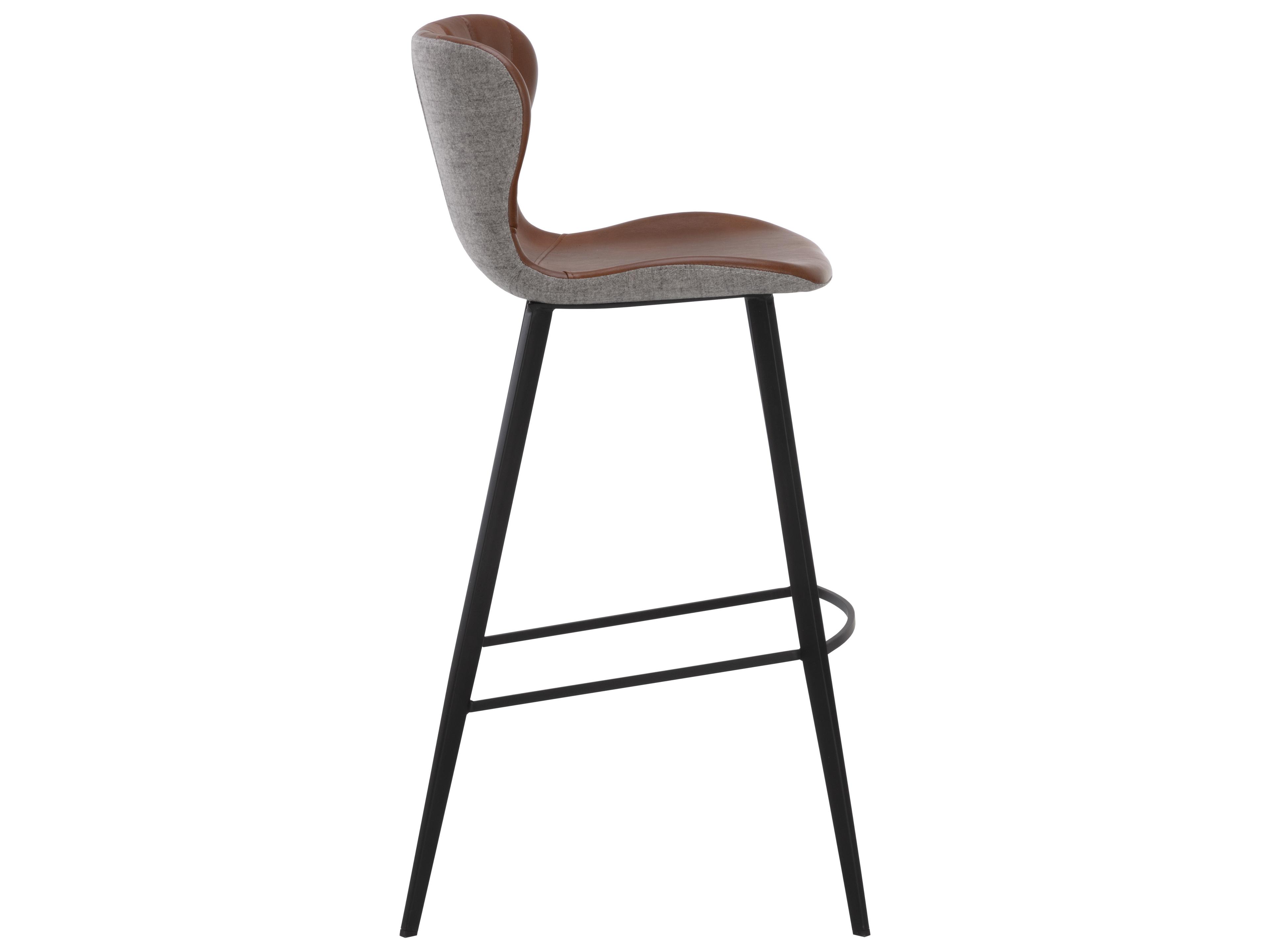 Sunpan Arabella Barstool in Bravo Cognac / November Grey