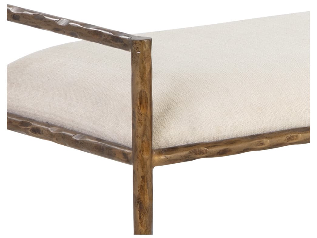 Sunpan Esai Zenith Alabaster White Upholstered Accent Bench