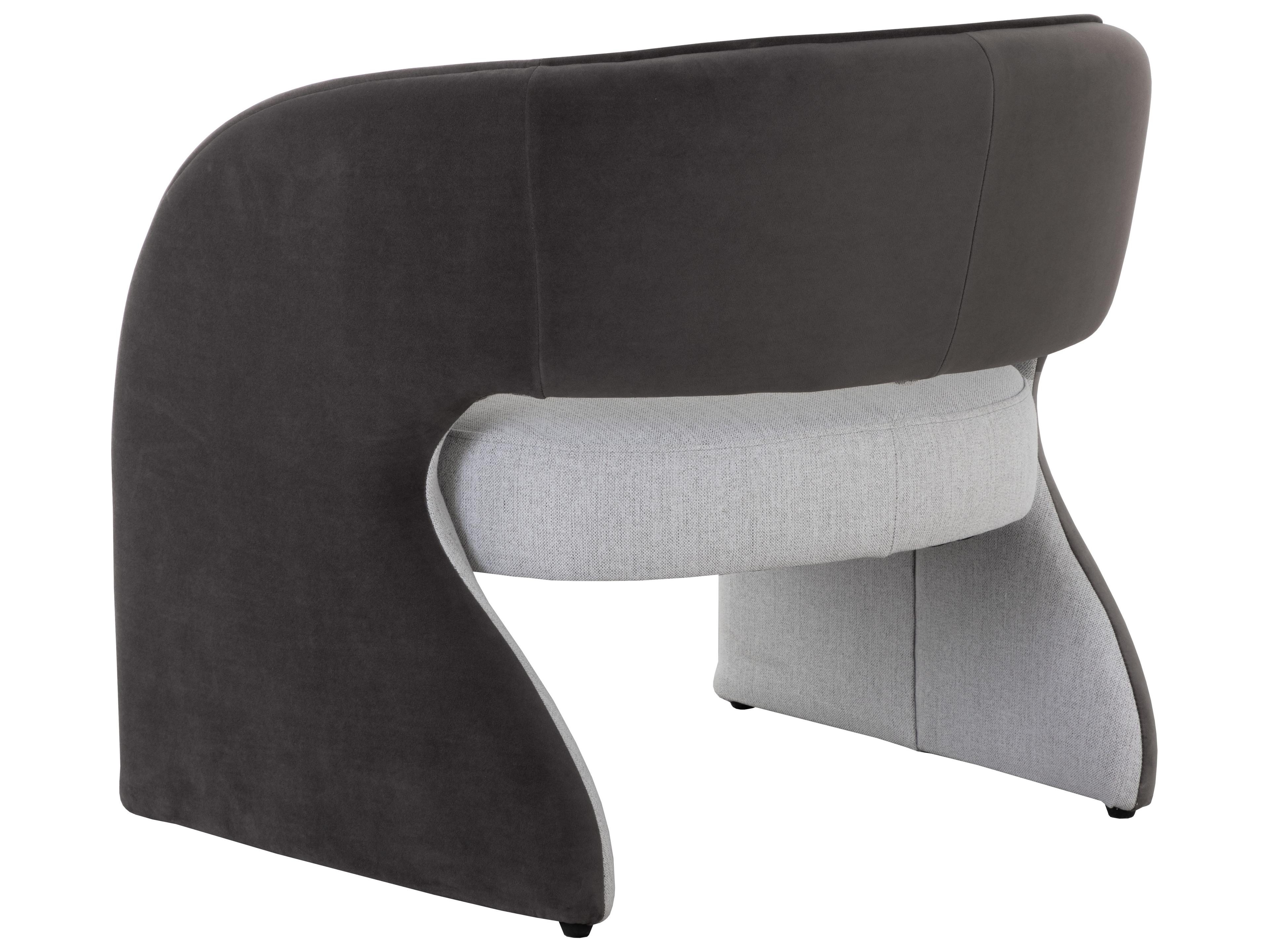 Sunpan Rosalia Gray Fabric Accent Chair