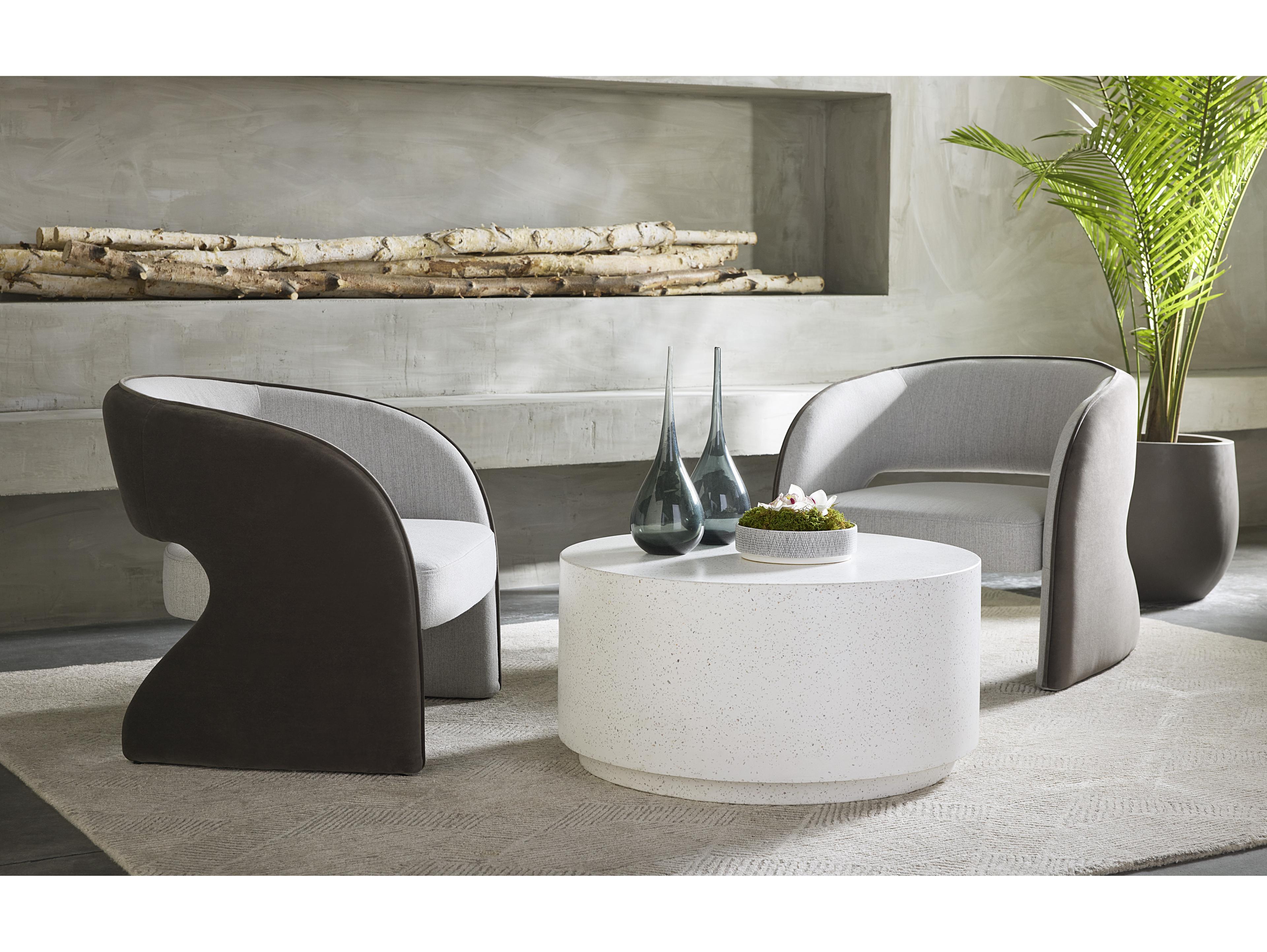 Sunpan Rosalia Gray Fabric Accent Chair