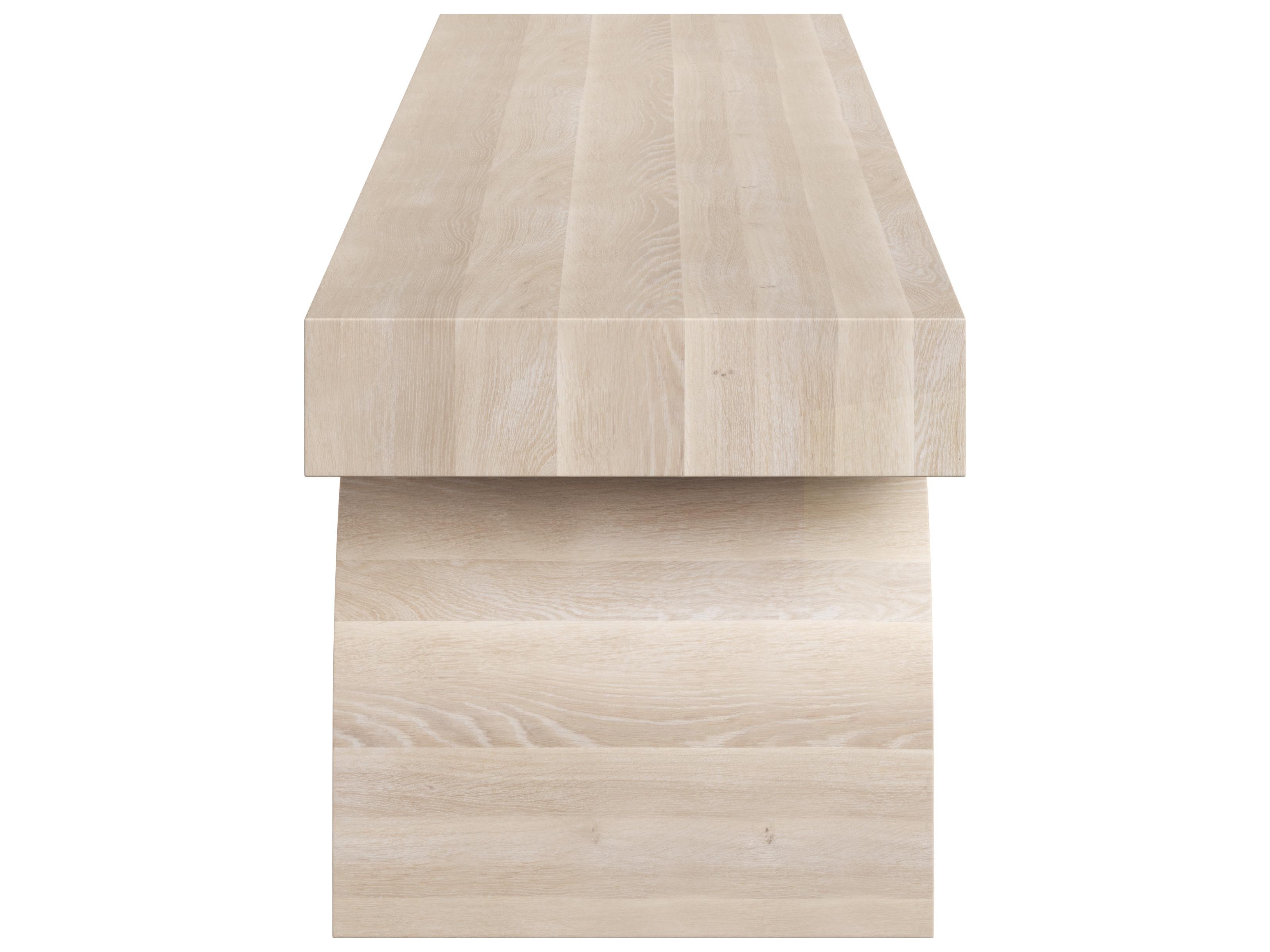 Sunpan Cadence Light Wash Oak Accent Bench