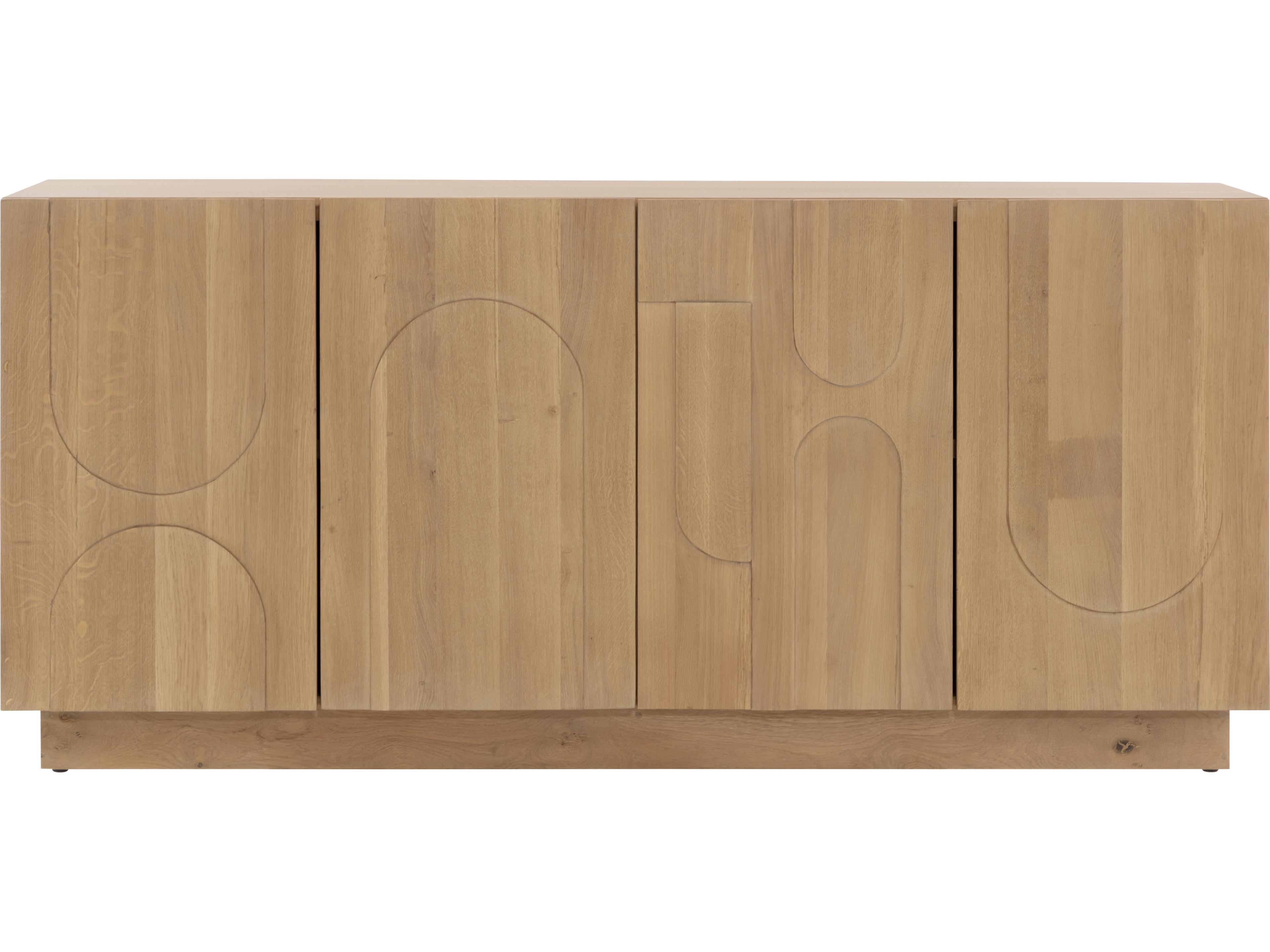 Sunpan Cove 74" Oak Wood Rustic Sideboard