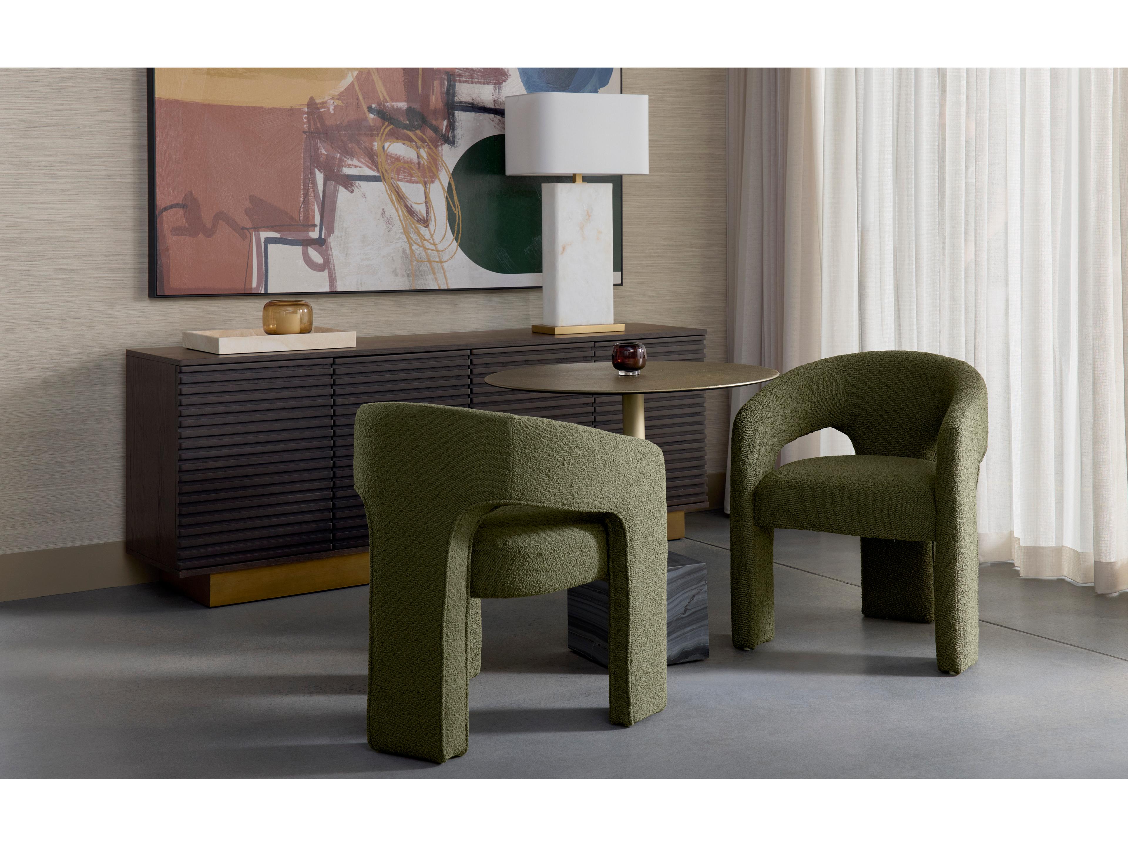 Sunpan Kata Grey Marble Round Metal Bar Table