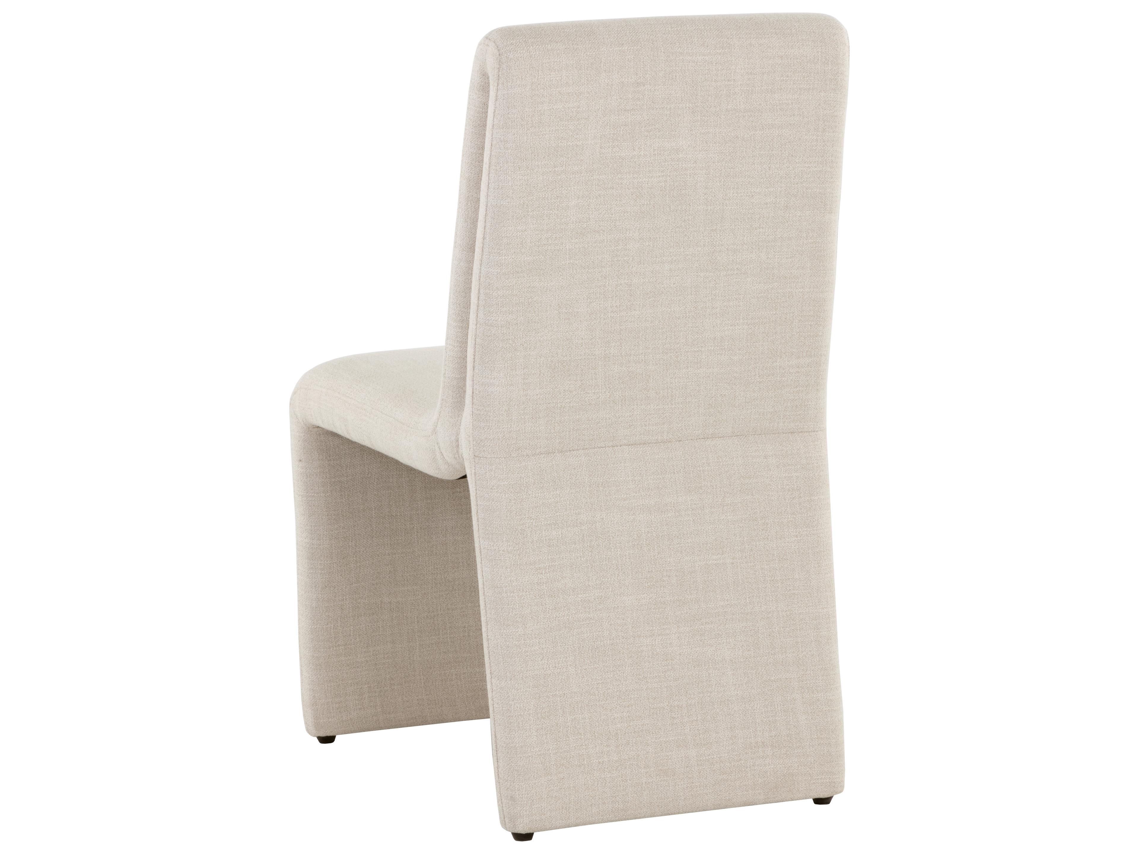 Sunpan Cascata Beige Upholstered Side Dining Chair