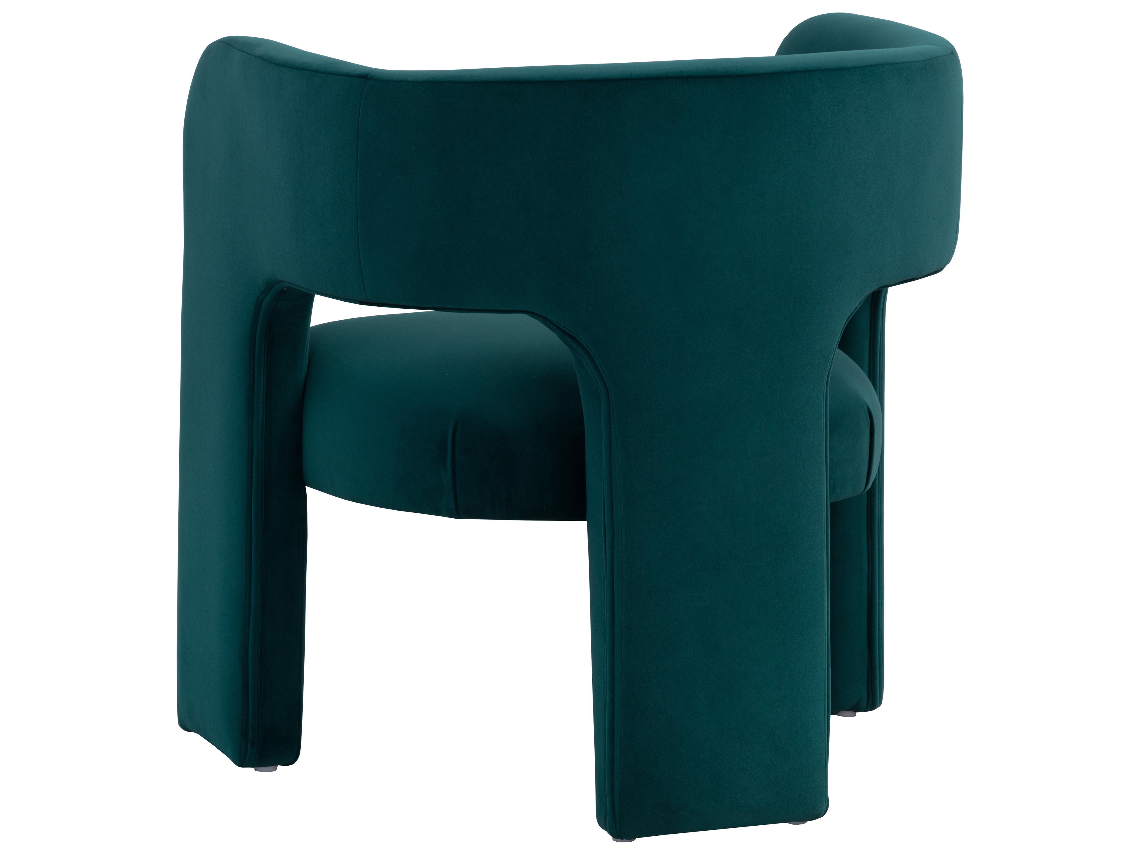 Sunpan Isidore Green Fabric Accent Chair