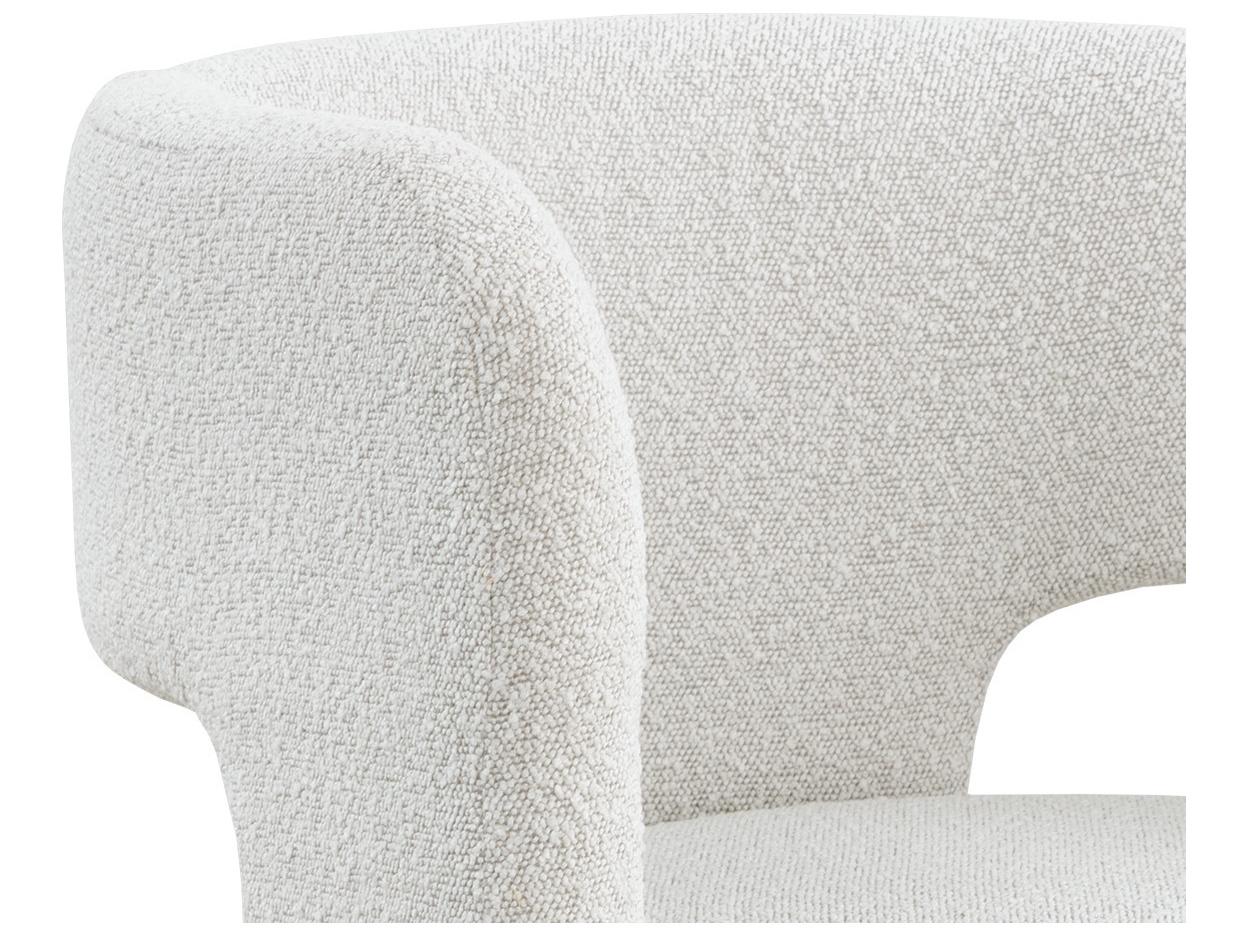 Sunpan Isidore White Fabric Accent Chair