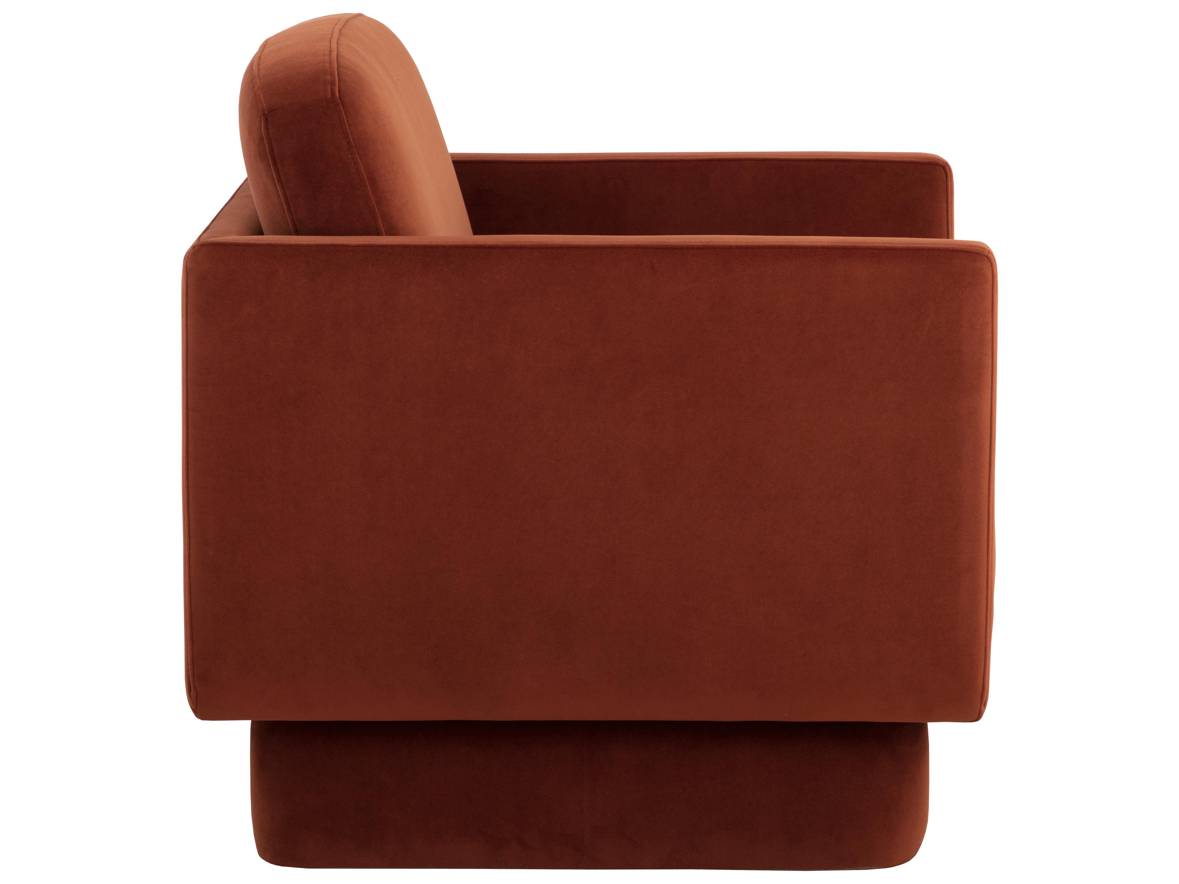Sunpan Everton Orange Fabric Accent Chair