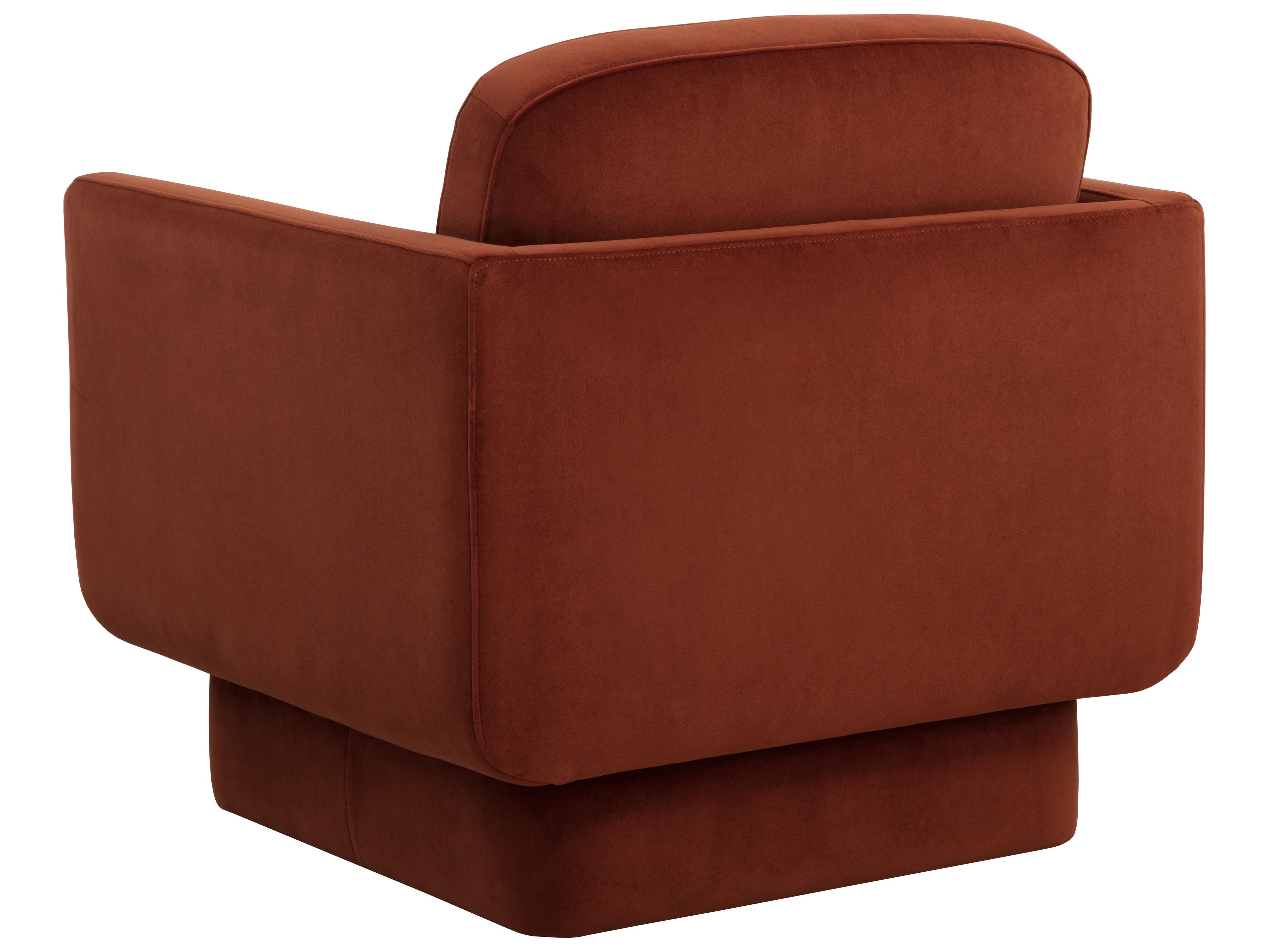 Sunpan Everton Orange Fabric Accent Chair