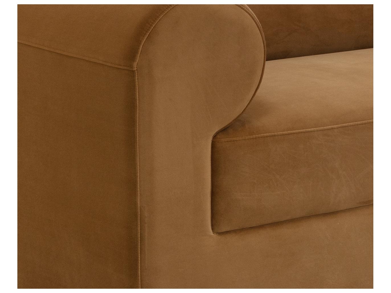 Sunpan Ionic Meg Gold Brown Upholstered Sofa
