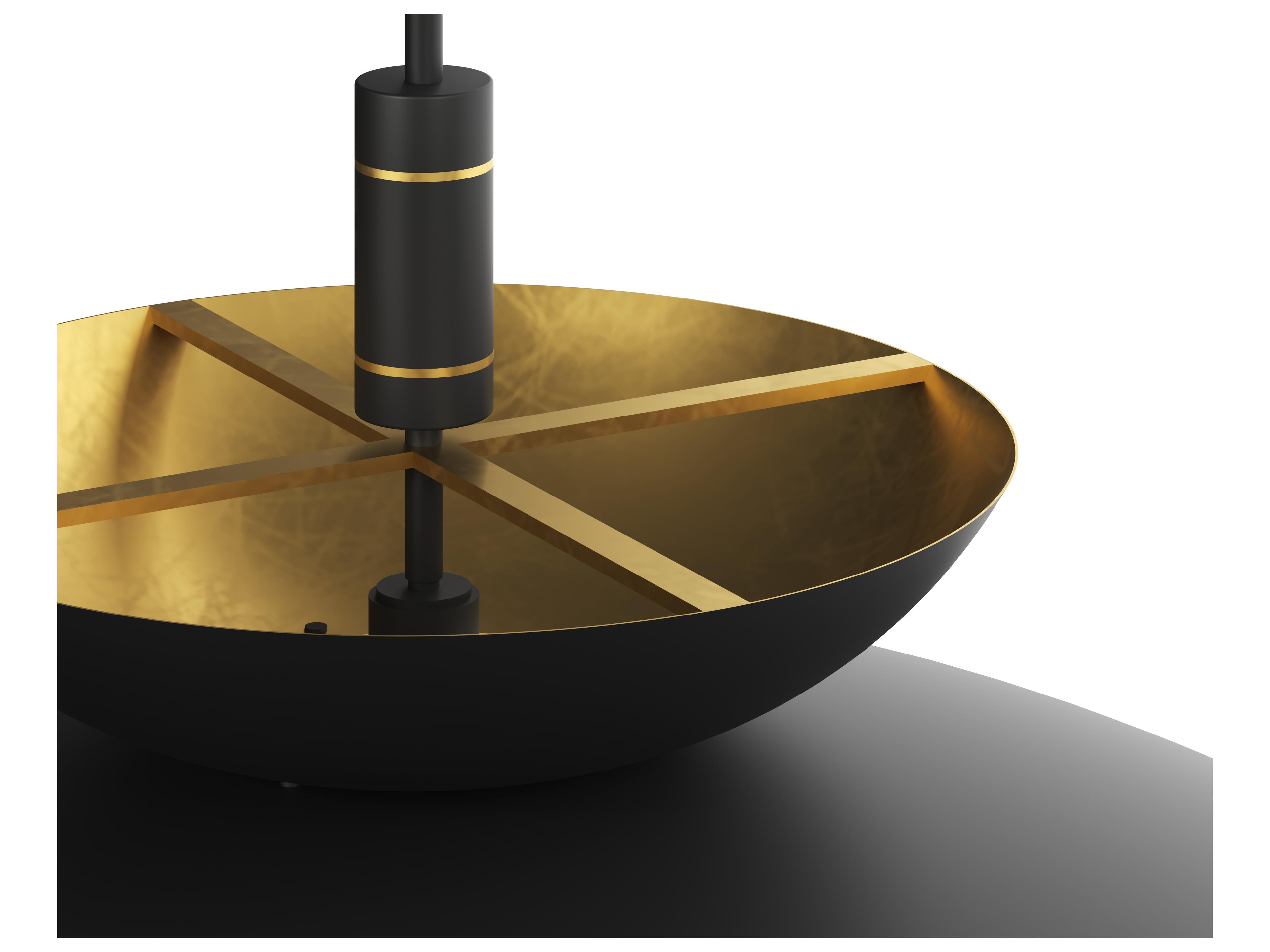Sunpan Timea 1-Light Black Brass Pendant