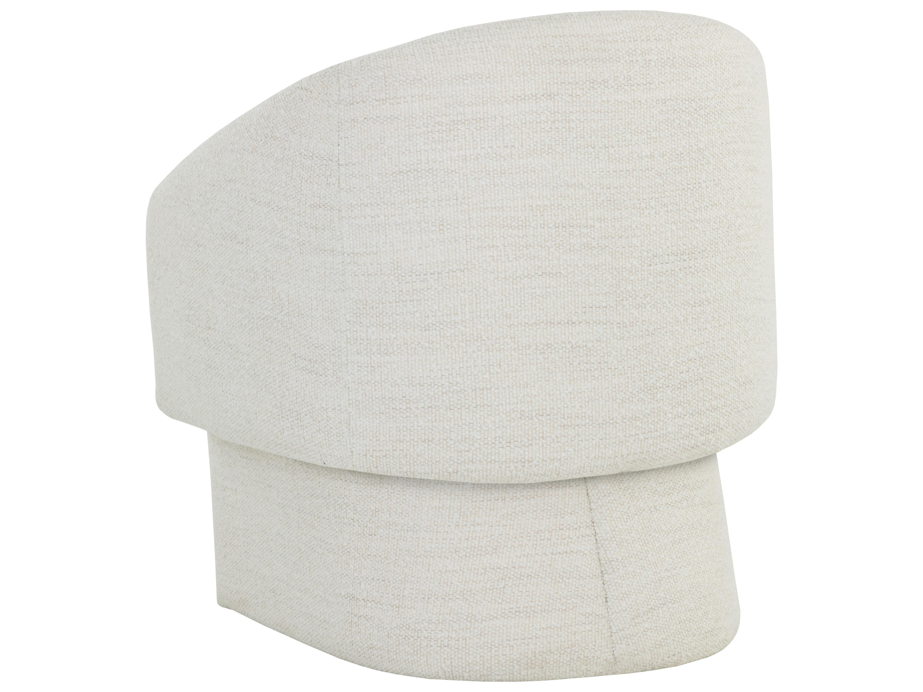 Sunpan Lauryn White Fabric Accent Chair