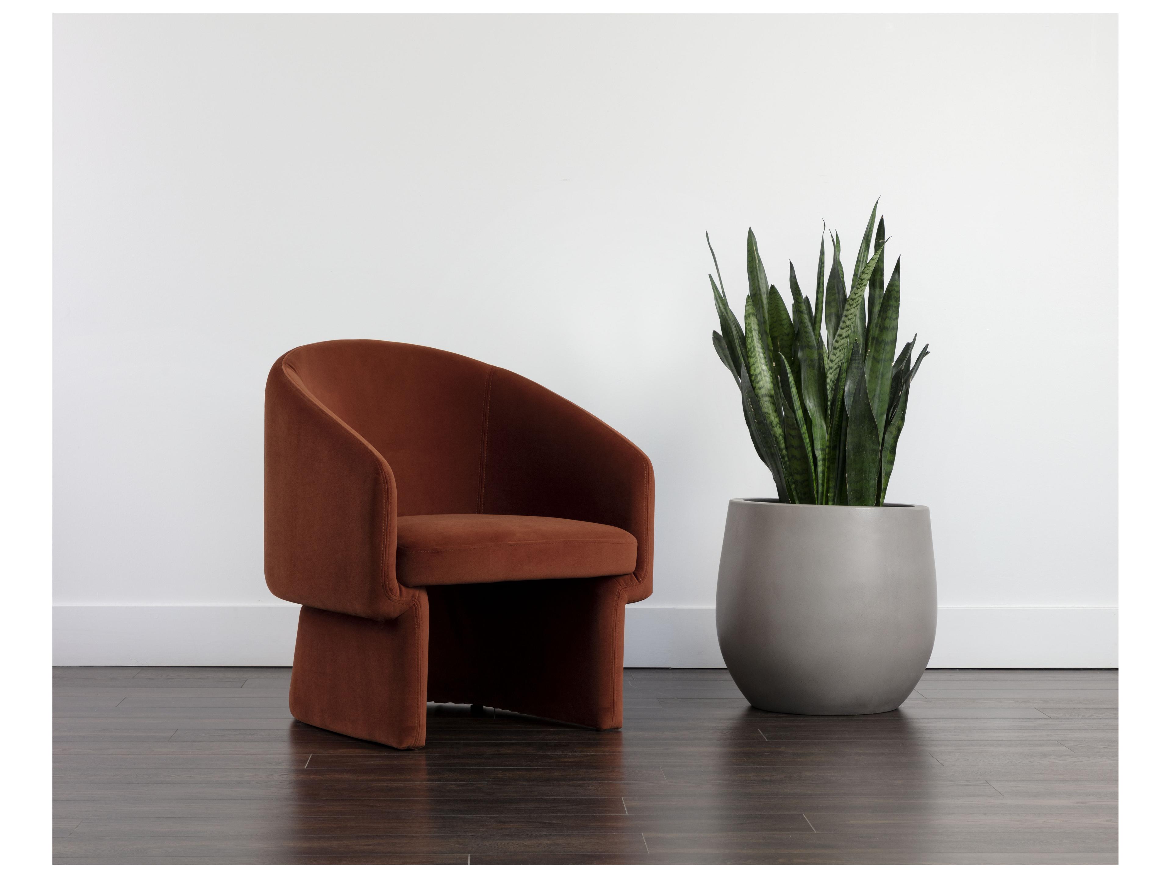 Sunpan Lauryn Lounge Chair in Meg Rust