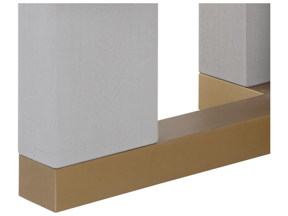 Sunpan Greco Rectangular Wood Gauntlet Grey Dining Table