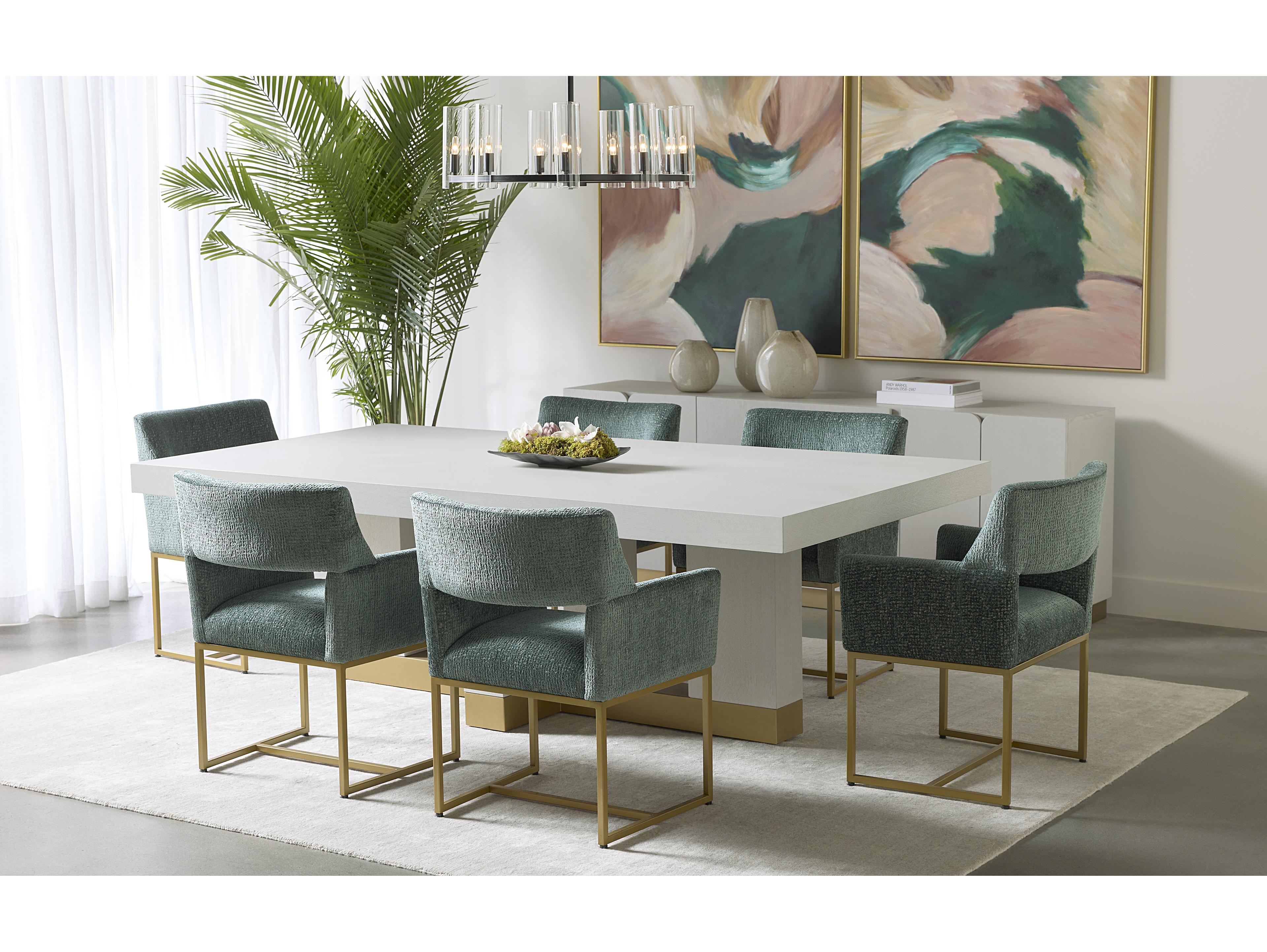 Sunpan Greco Rectangular Wood Gauntlet Grey Dining Table