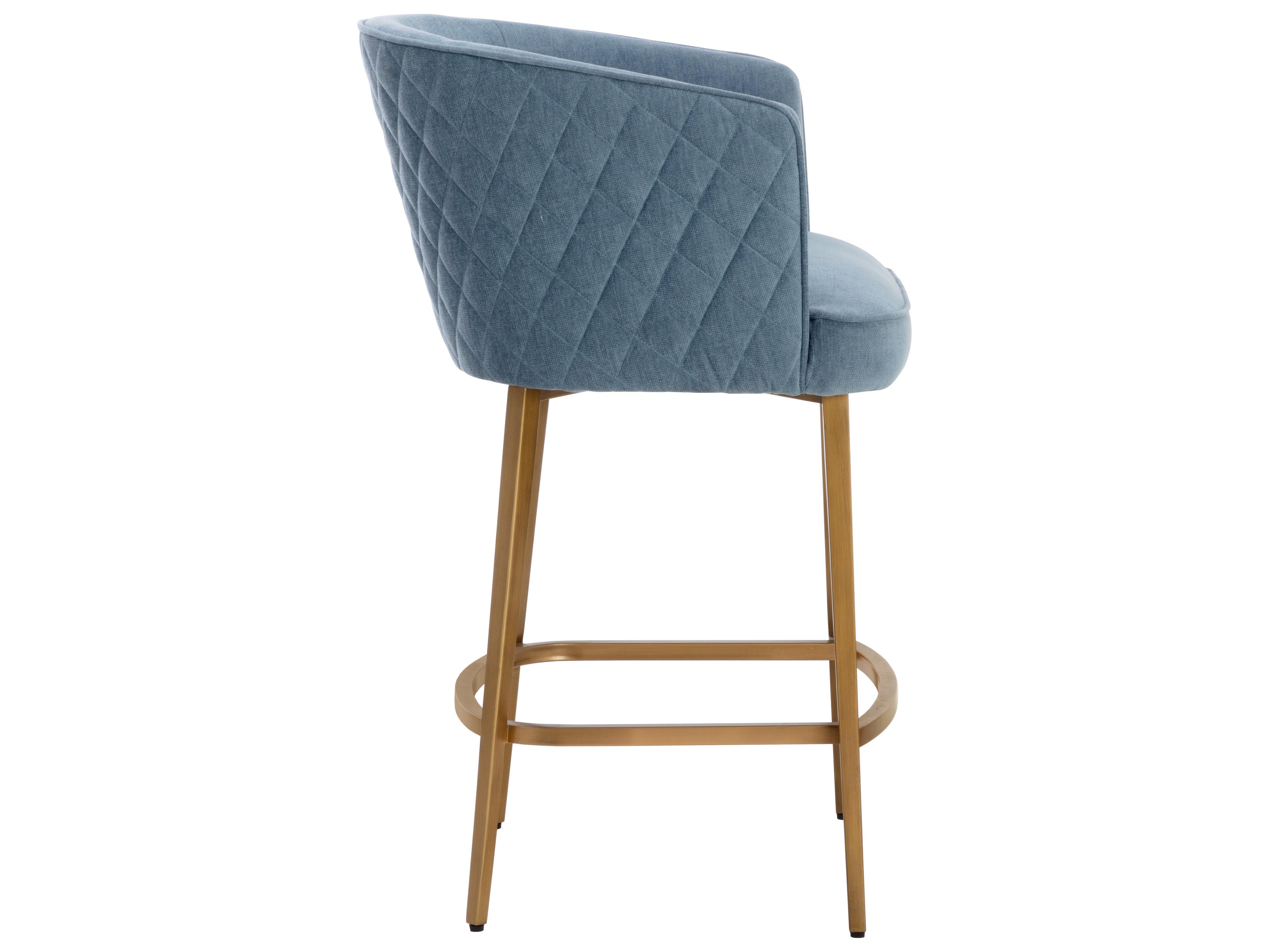 Sunpan Cornella Danny Iceberg Upholstered Counter Stool