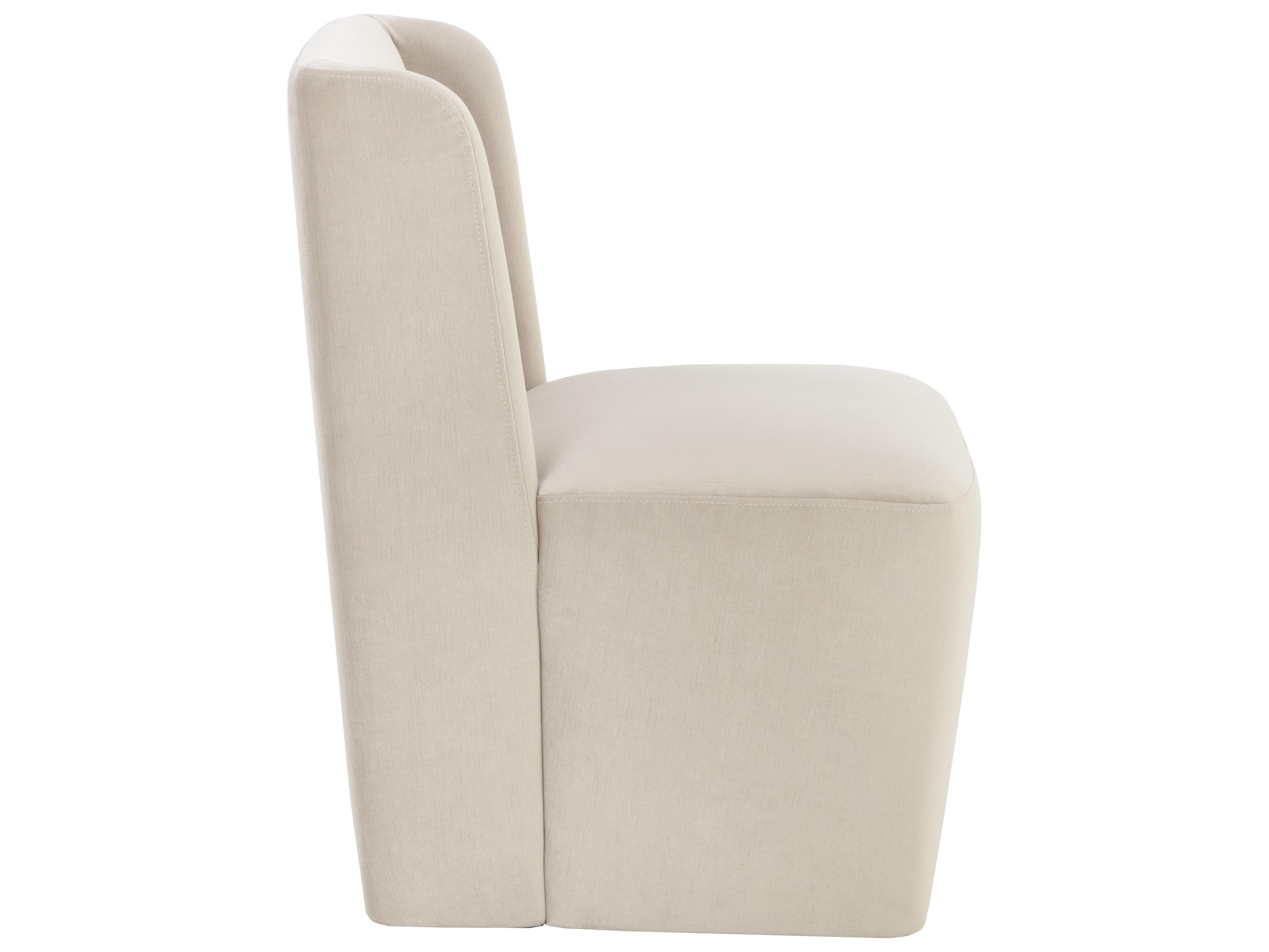 Sunpan Amita Champagne Upholstered Side Dining Chair