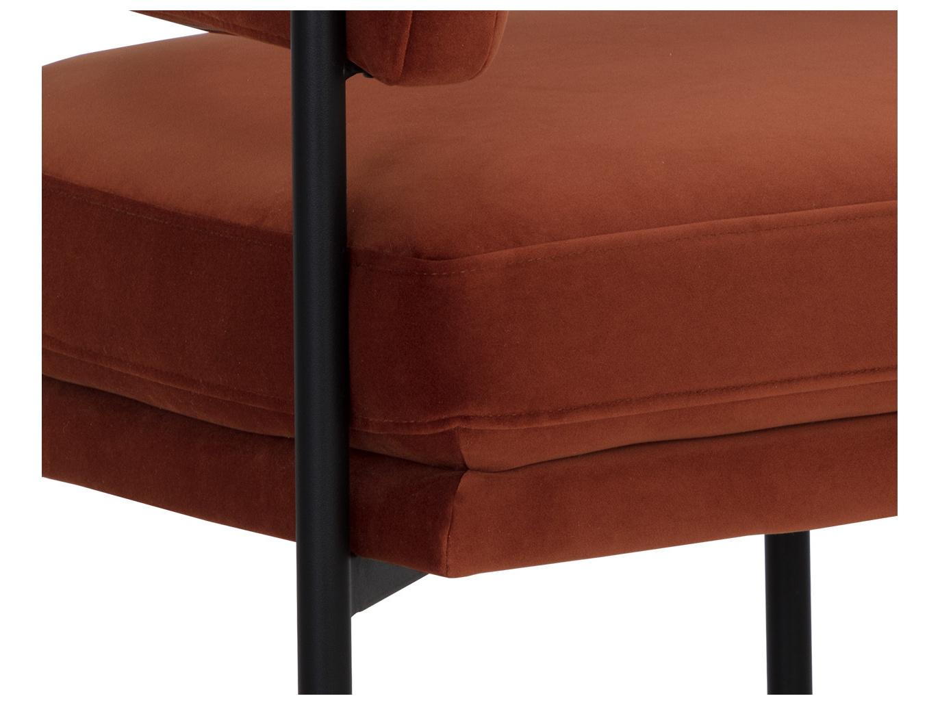 Sunpan Lola Orange Fabric Accent Chair