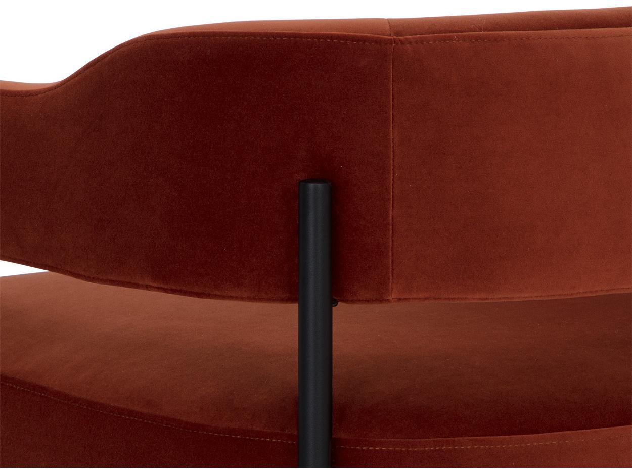 Sunpan Lola Orange Fabric Accent Chair