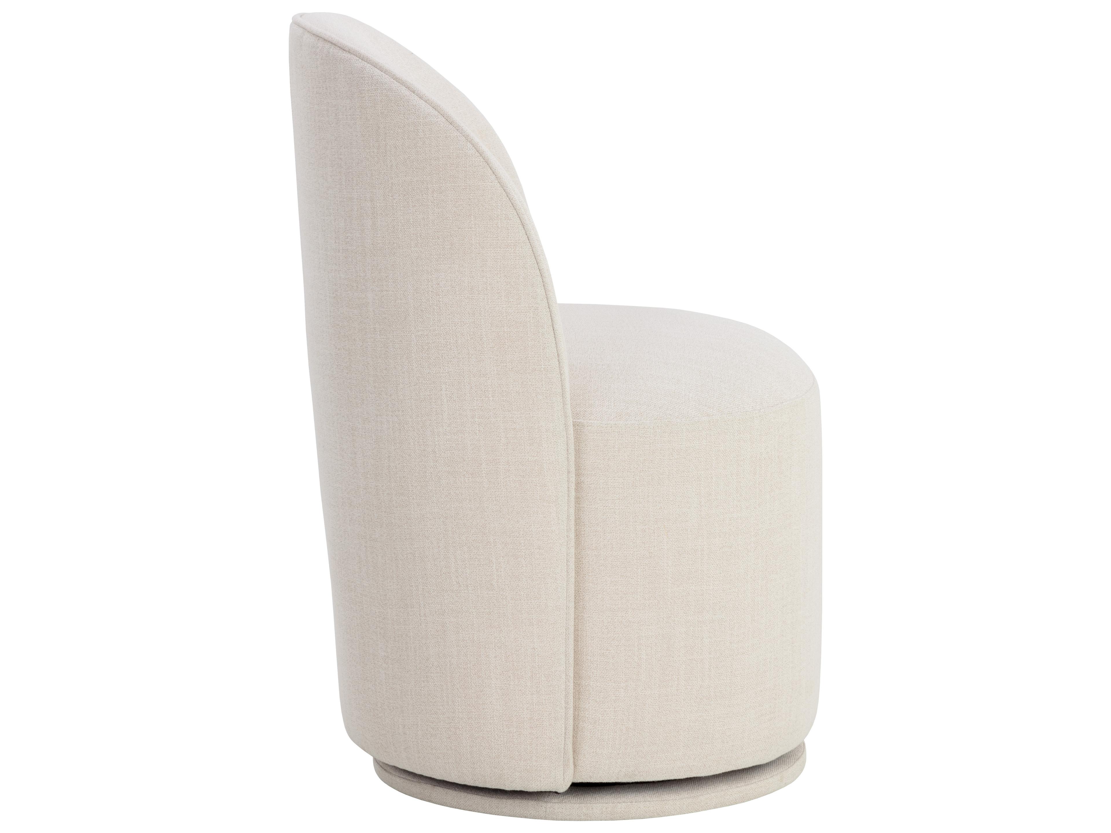 Sunpan Cavoli White Upholstered Side Dining Chair