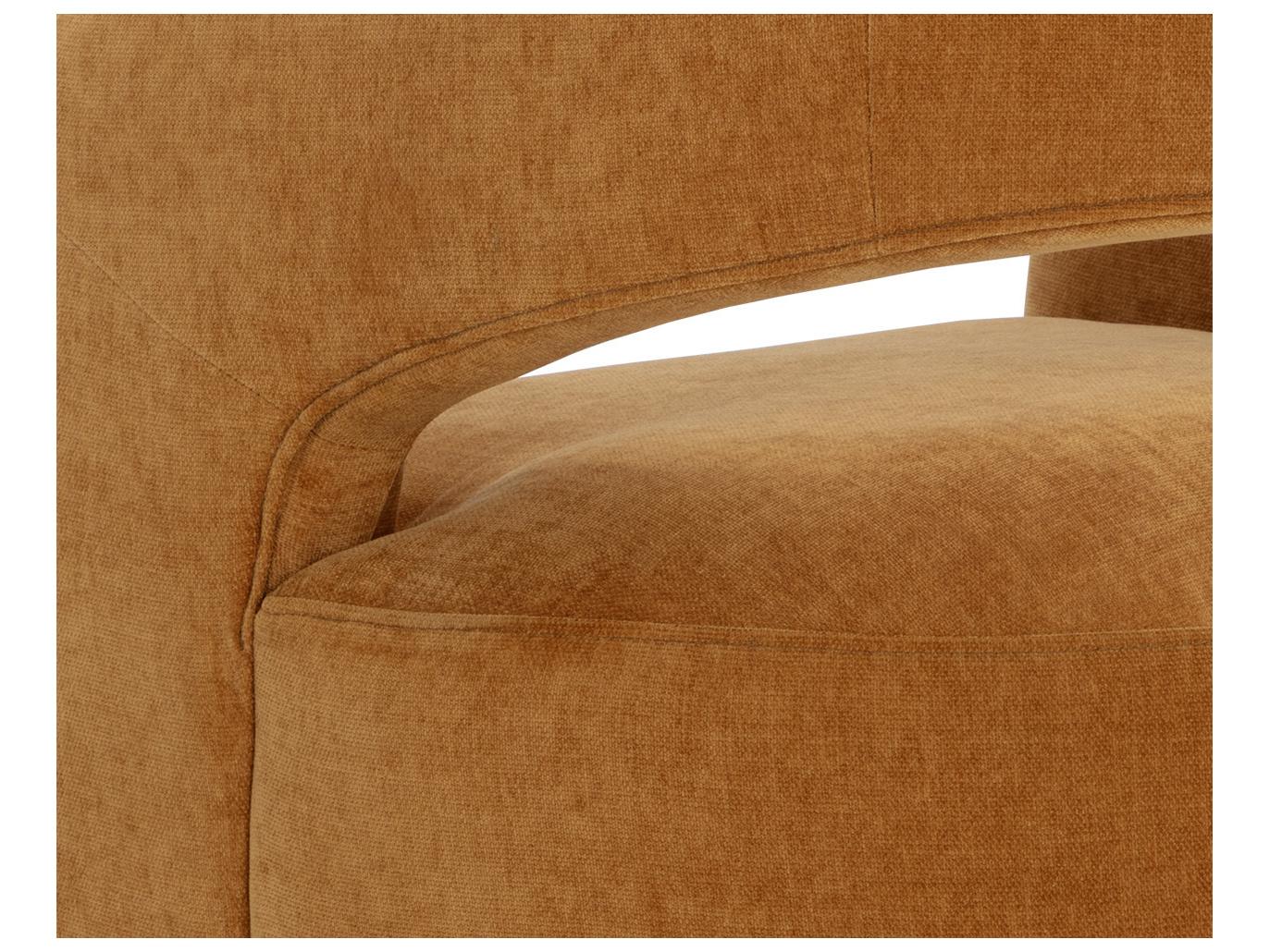 Sunpan Lloret Wheeled Dining Armchair in Danny Amber