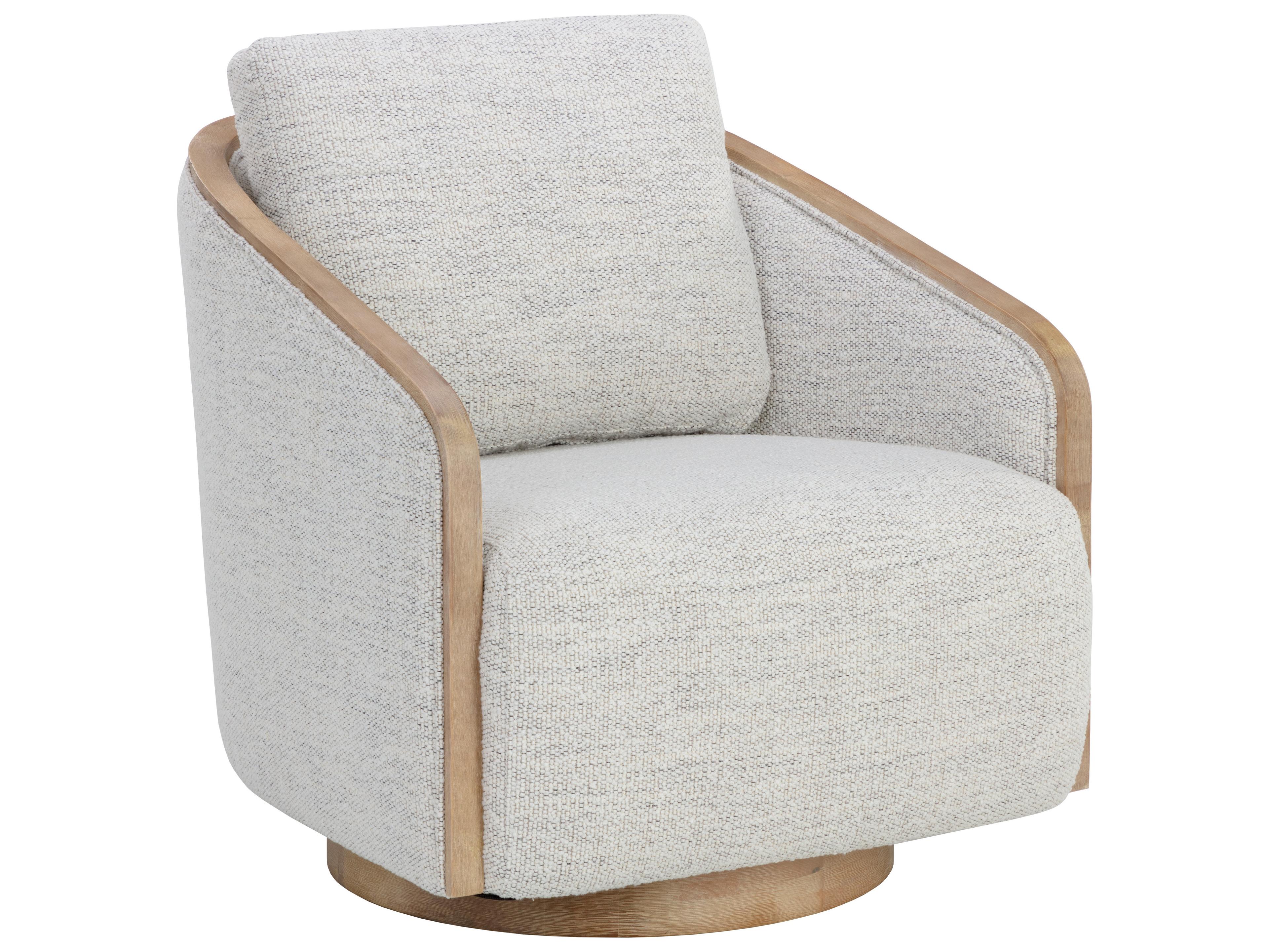 Sunpan Tasia Gray Fabric Accent Chair