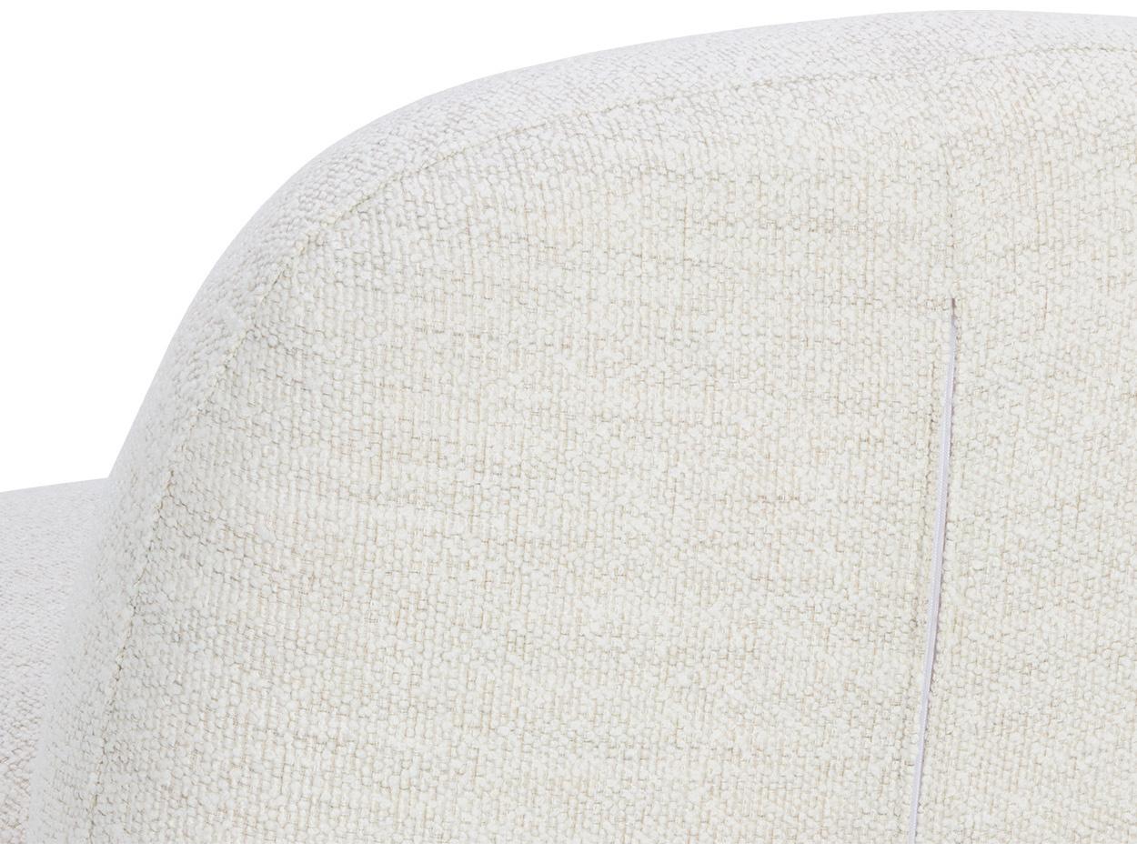 Sunpan Franze Swivel White Fabric Accent Chair