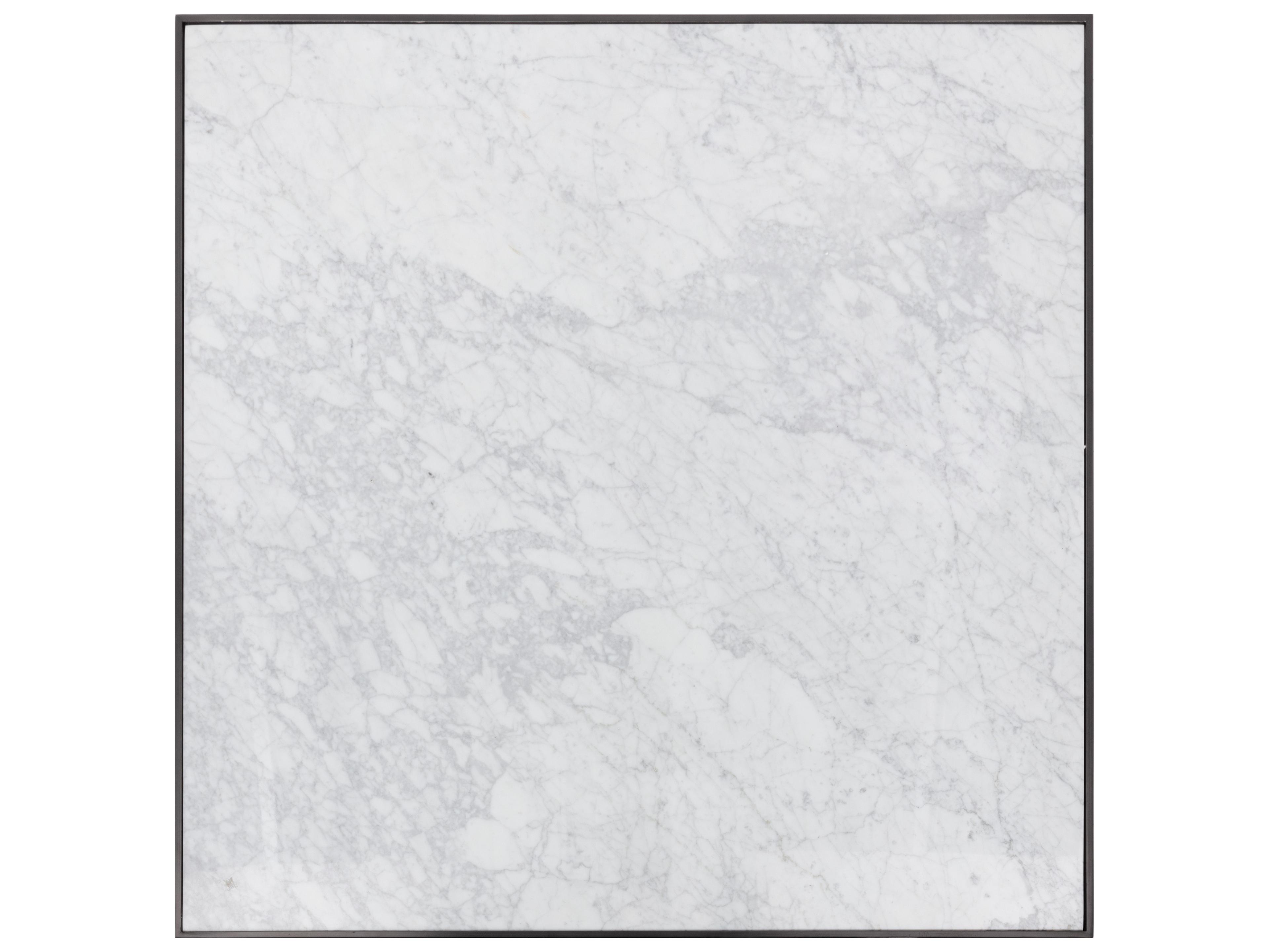 Sunpan Selah Square Marble White Black Coffee Table