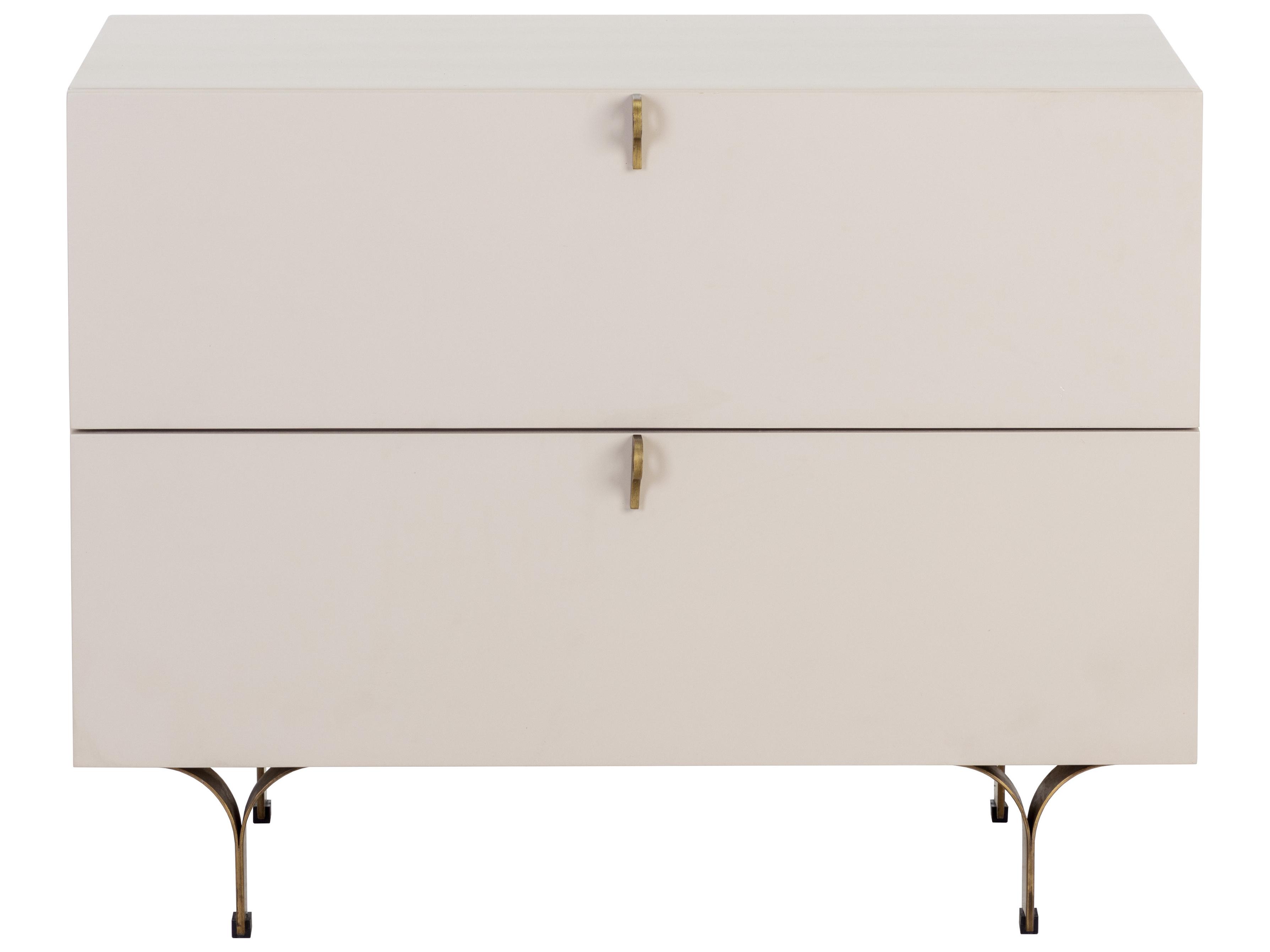 Sunpan Celine 2-Drawers Cream Nightstand