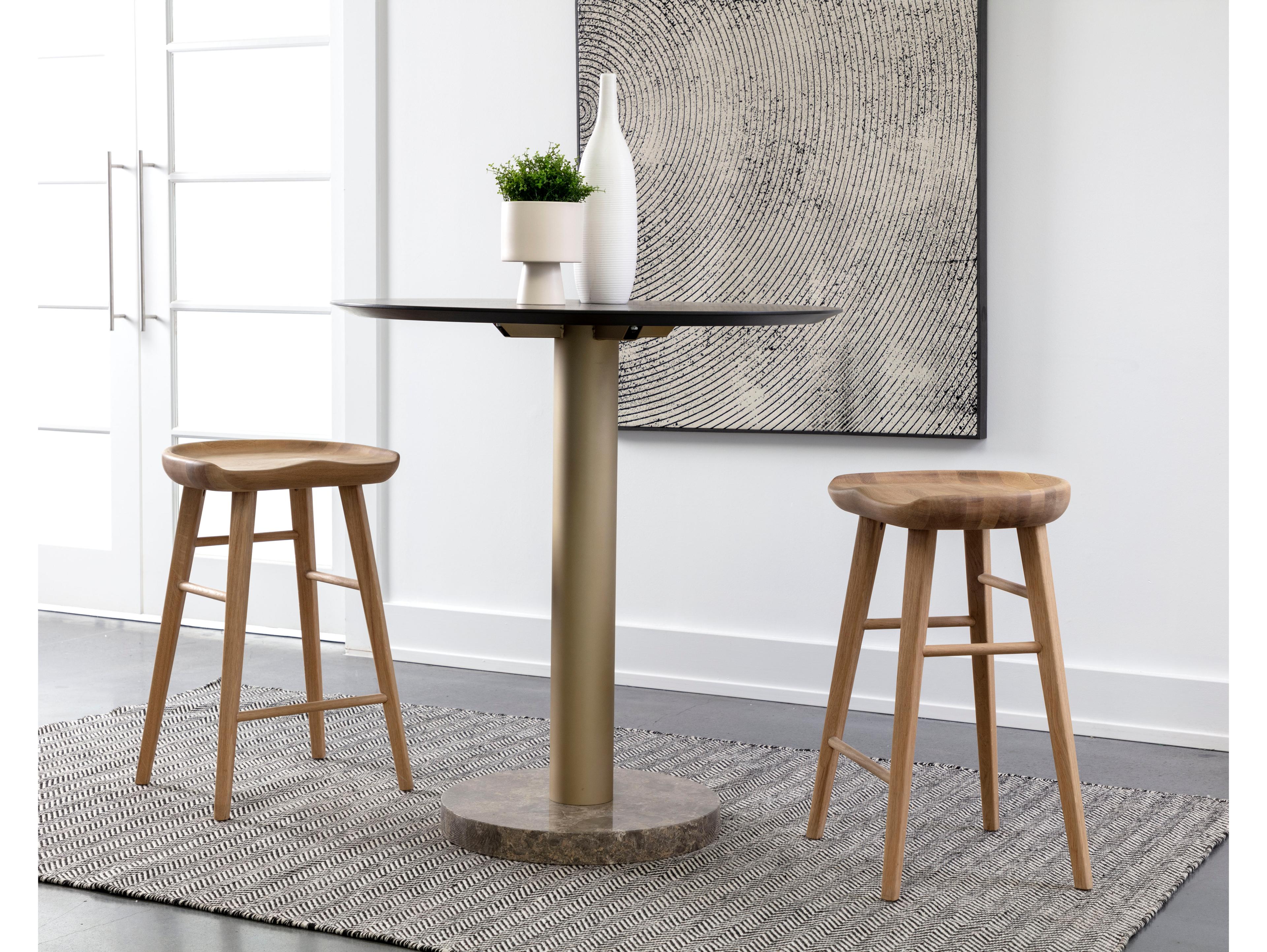 Sunpan Dominic Light Oak Wood Bar Stool