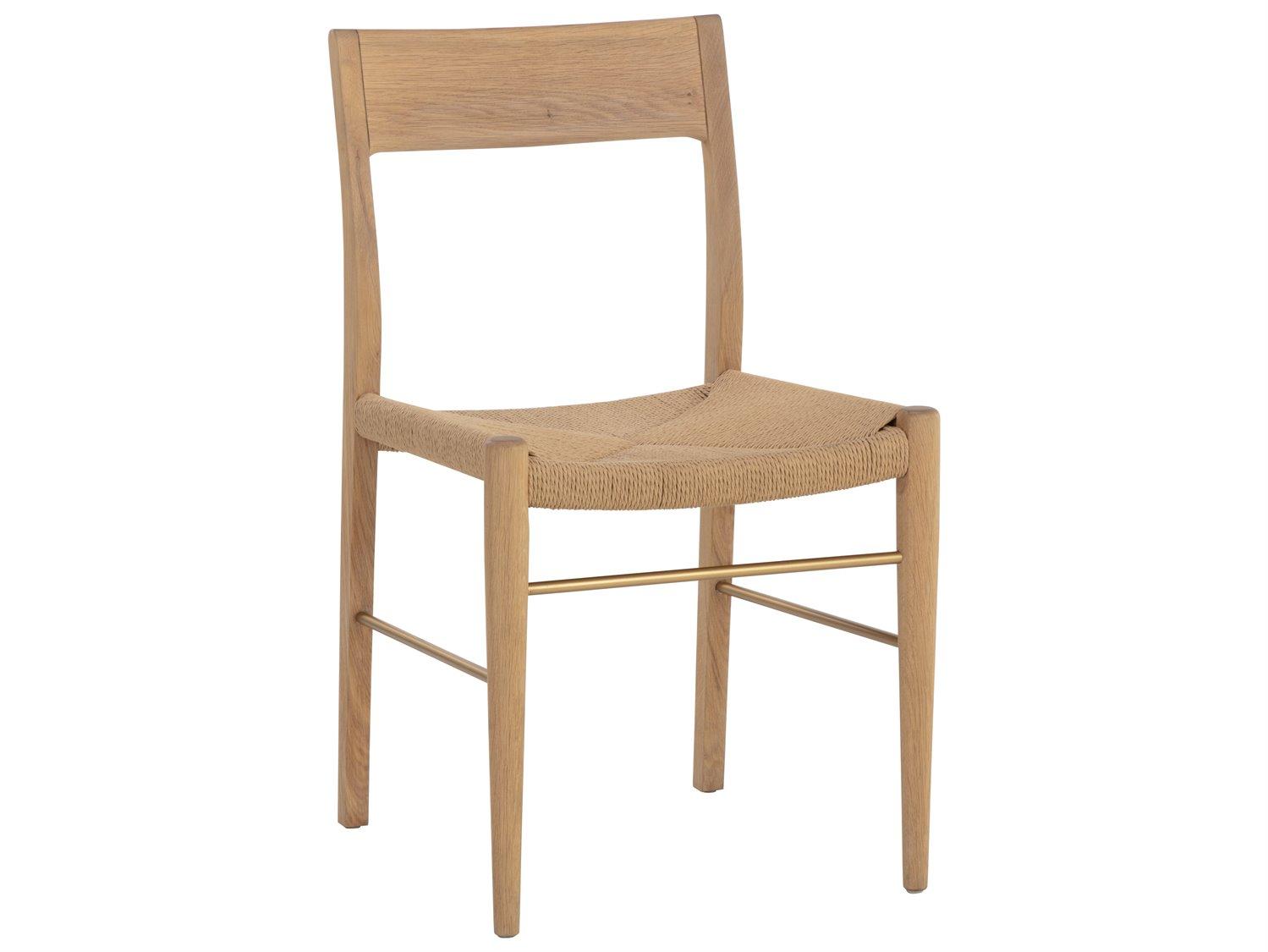 Sunpan Bondi Oak Wood Brown Side Dining Chair